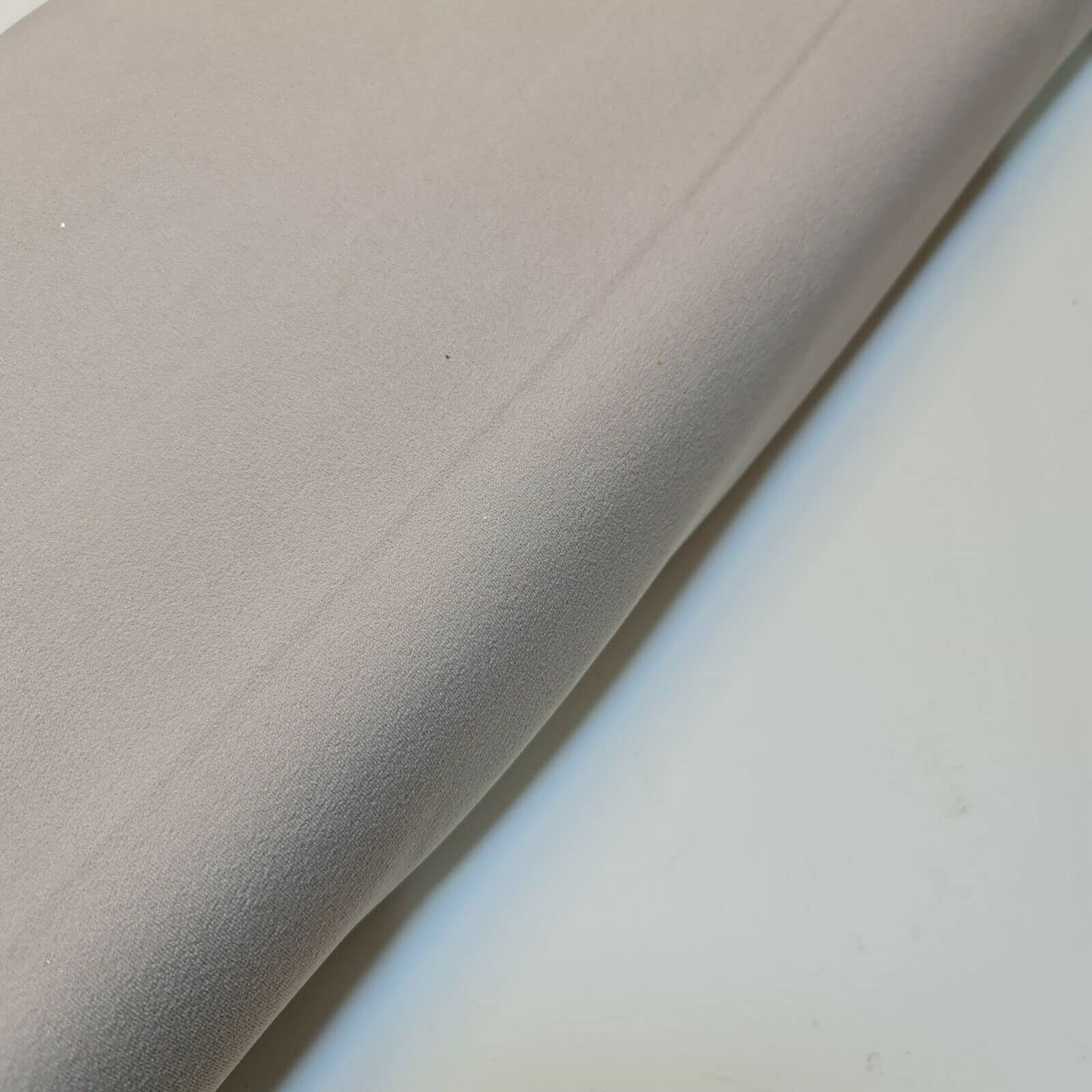 Scuba Crepe Breathable Superior Quality Stretch Wet Suit Dress Fabric 140cm Wide (5 Meter, Light Grey)
