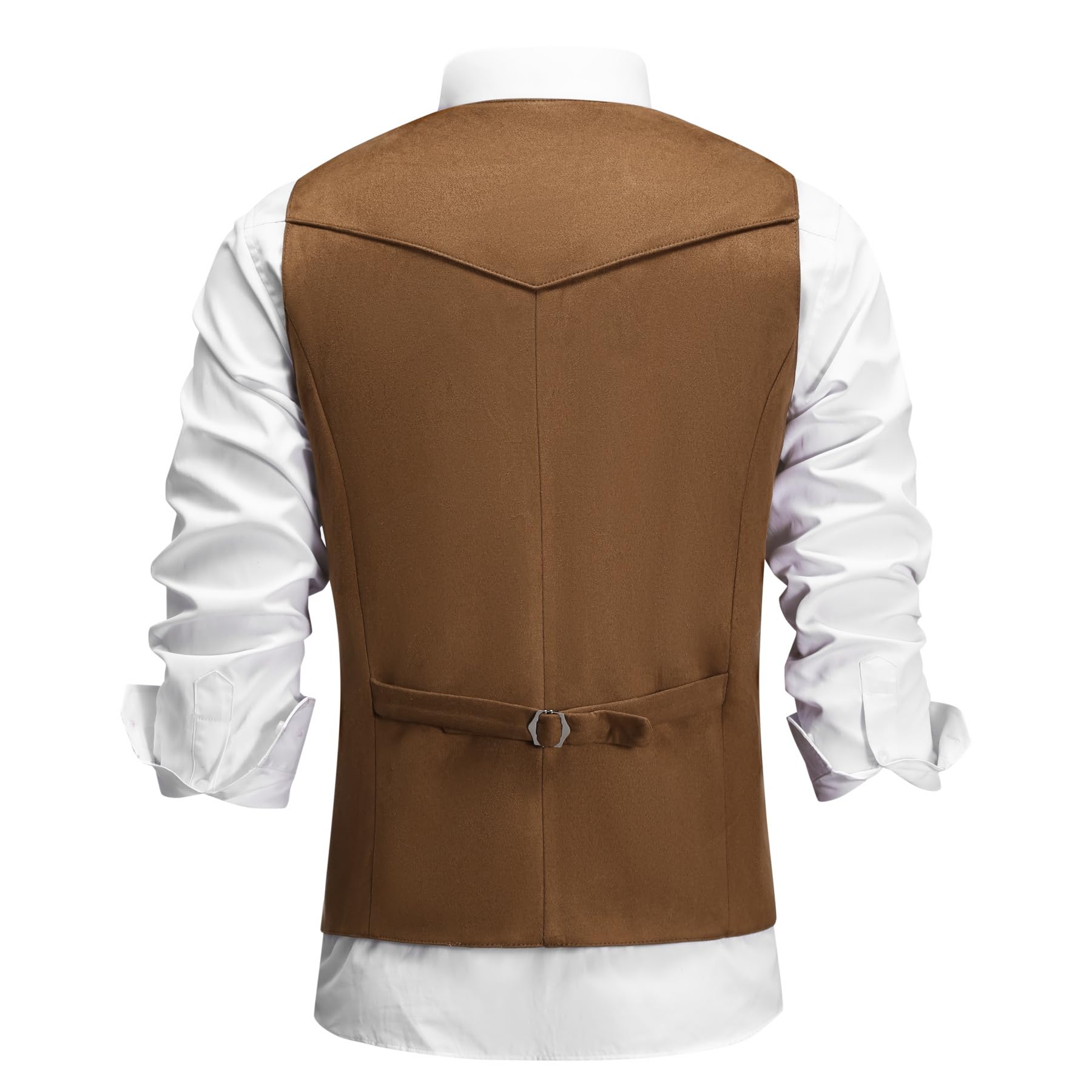 Allthemen Gilet da Uomo con Scollo a V Business Blazer Senza Maniche Vintage Classico Abito Veste per Matrimoni Party
