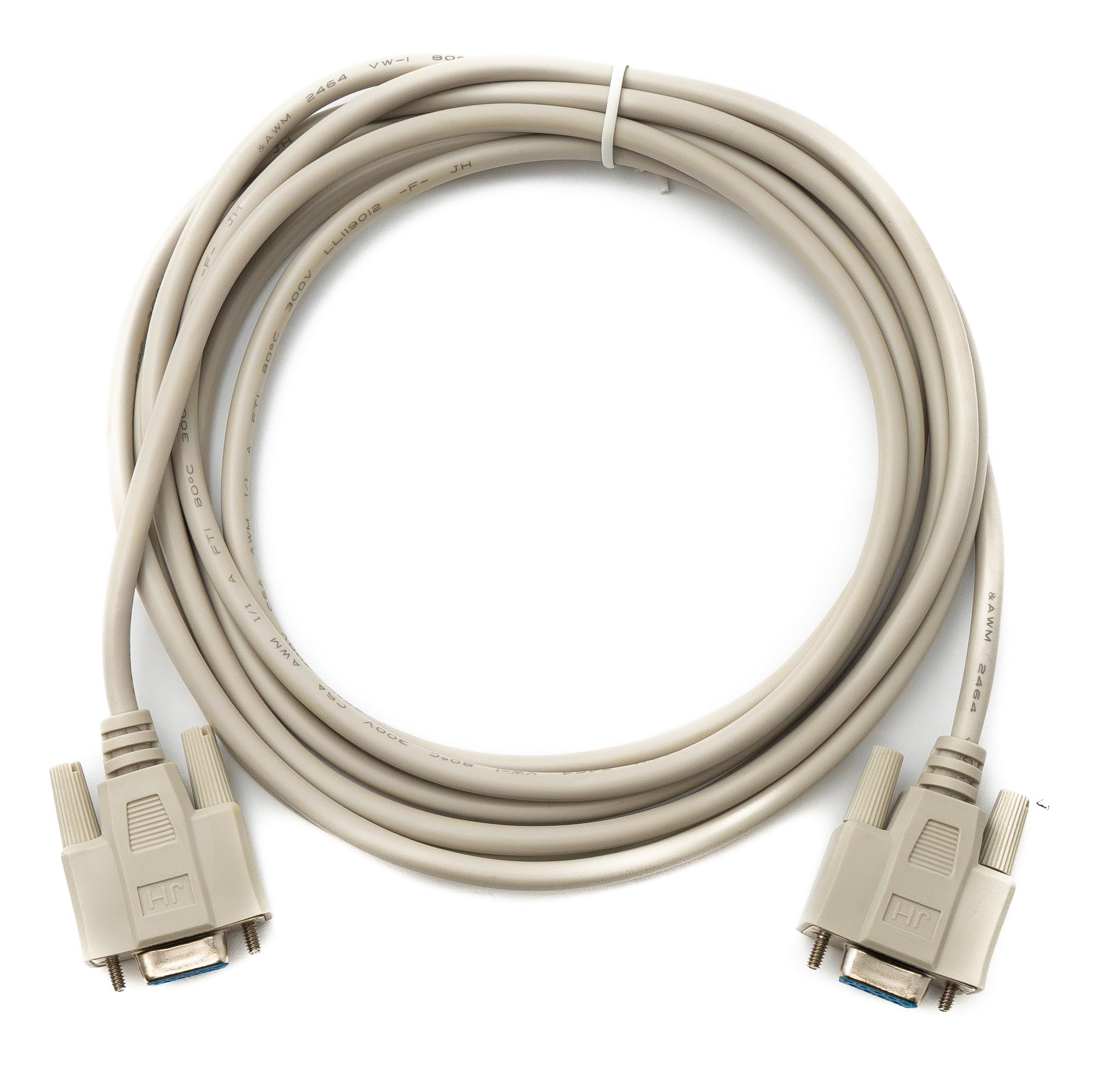 System-S D Sub cavo 3m 9 pin femmina a femmina RS232 DB9 adattatore grigio