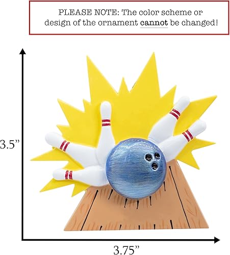 Miniatura 2 de Adorno de Navidad personalizado de bolos 2023 para bolos, personalización gratuita  Pines de golpeo, bola de boliche y alfileres para árbol de