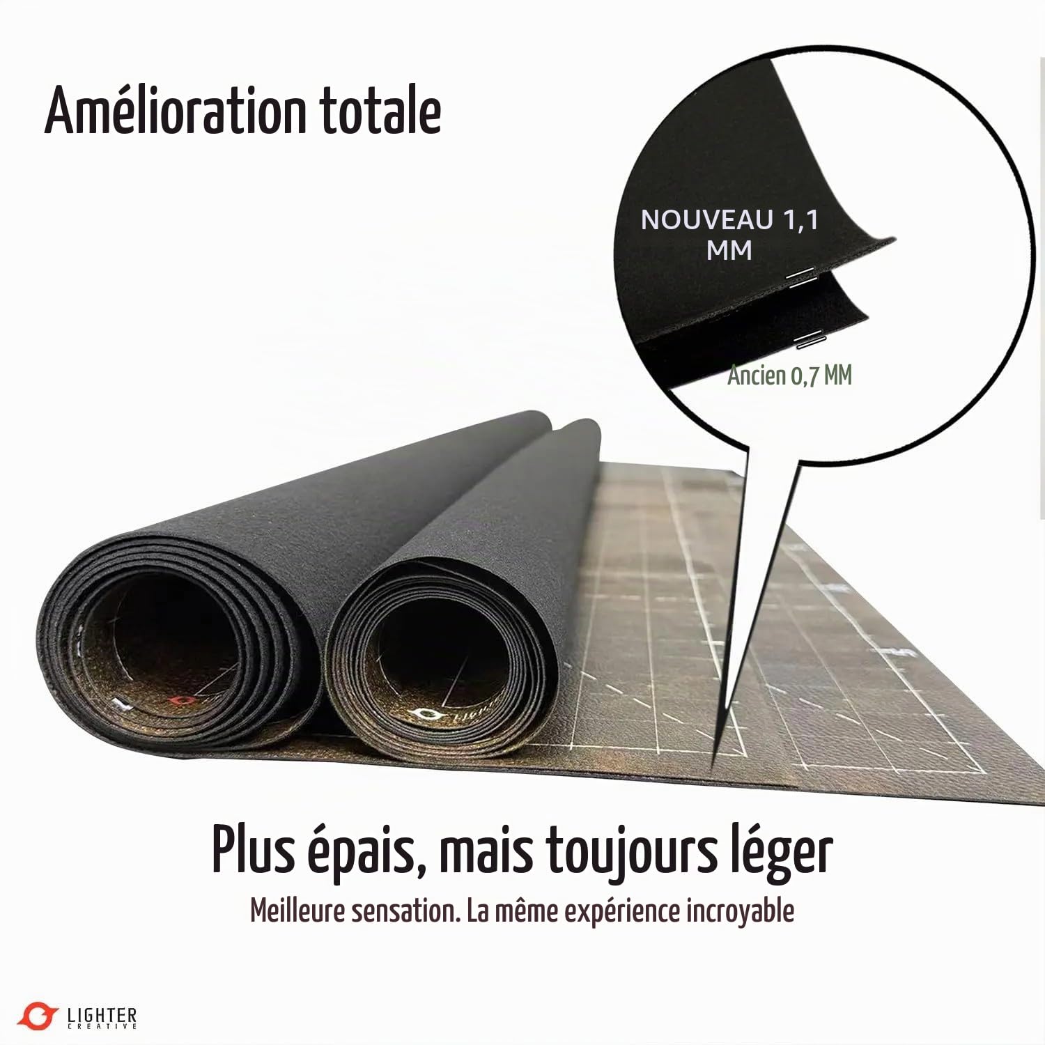 Tapis de Jeu 44 x 60 cm pour WH40K Pariah Nexus, 112 x 152 cm, en Cuir synthétique, 1,1 mm d'épaisseur, Emballage en boîte (10th Edition - Adamant Bastion: Sector XI)