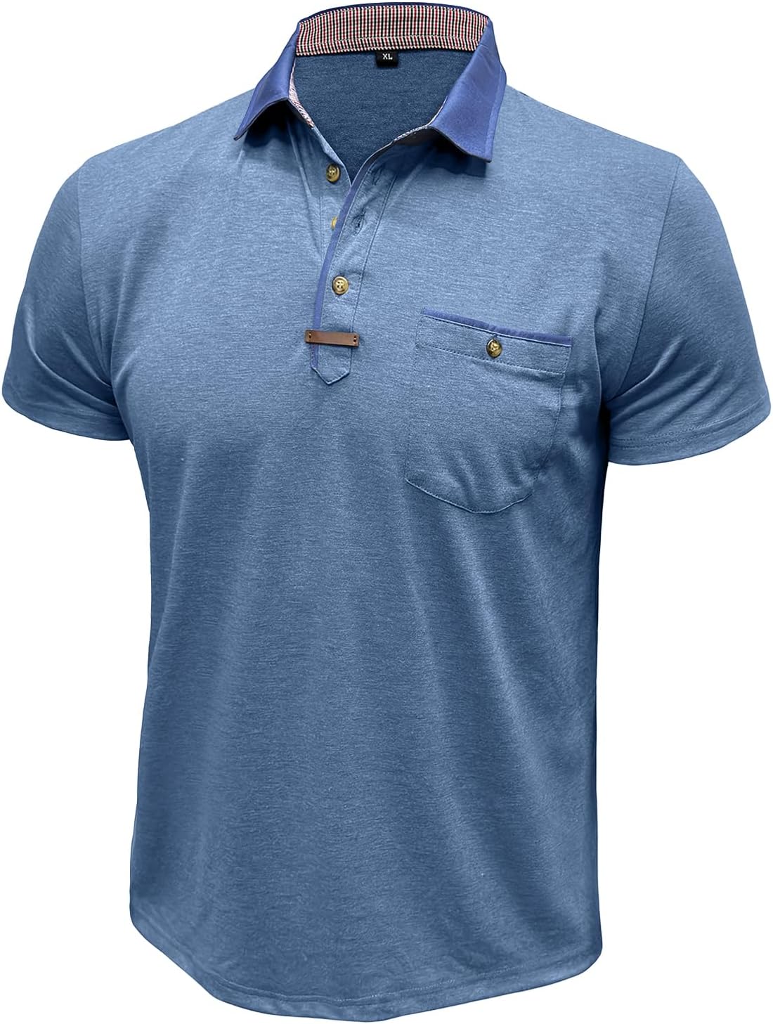 SEGANUP Men's Casual Collared Polo Shirts Cotton Short Sleeve Golf Shirts Fashion Basic Shirts with Pocket - Image 4