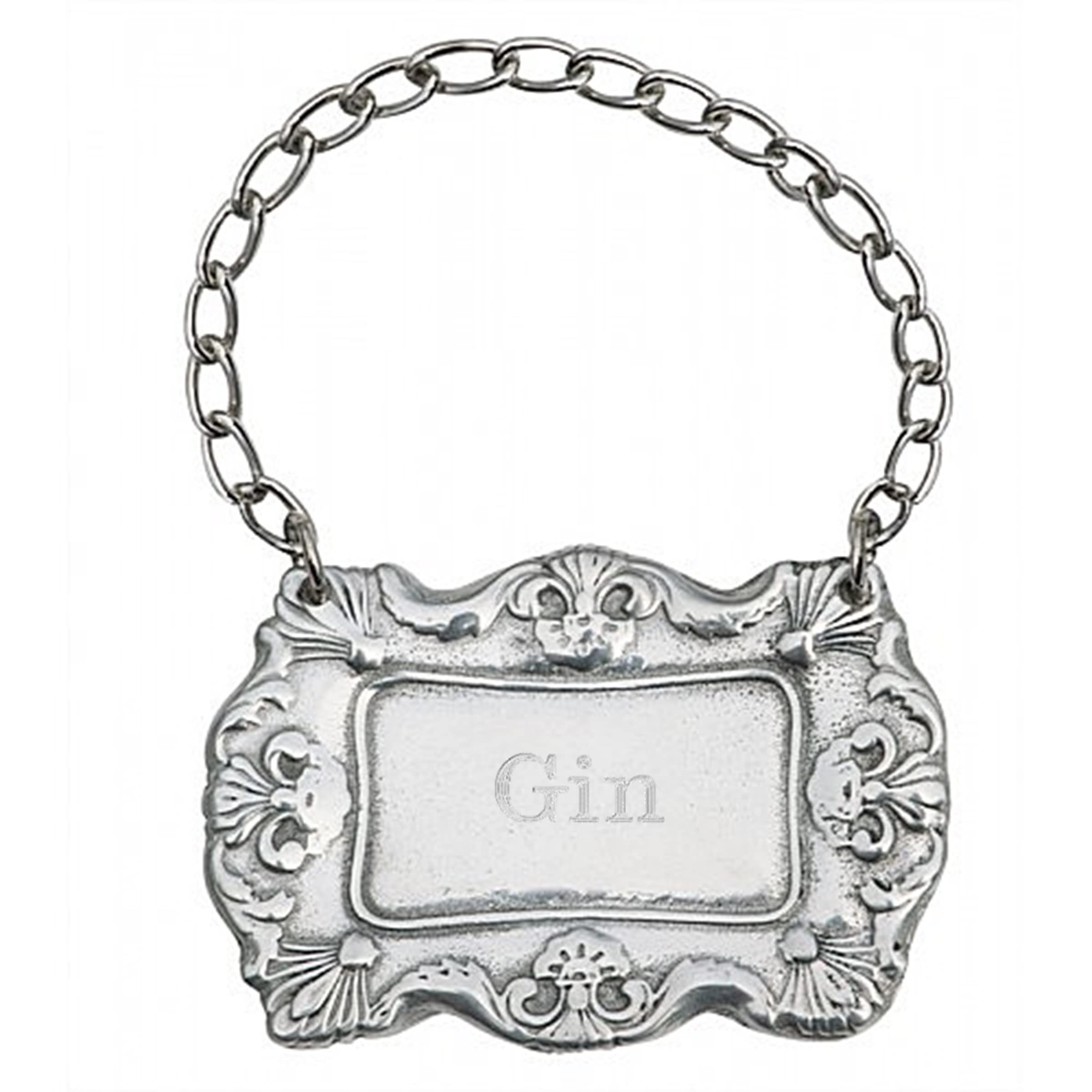 Personalized Decanter Tag, Pewter Label For Decanter, Engraved Tag for Personalized Gift, Custom Liquor Decanter Label