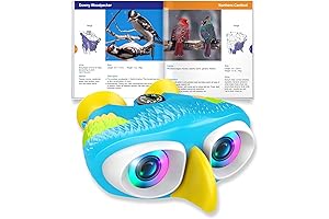 LET'S GO! Kids Owl Binoculars with Compass & Bird Watching Manual