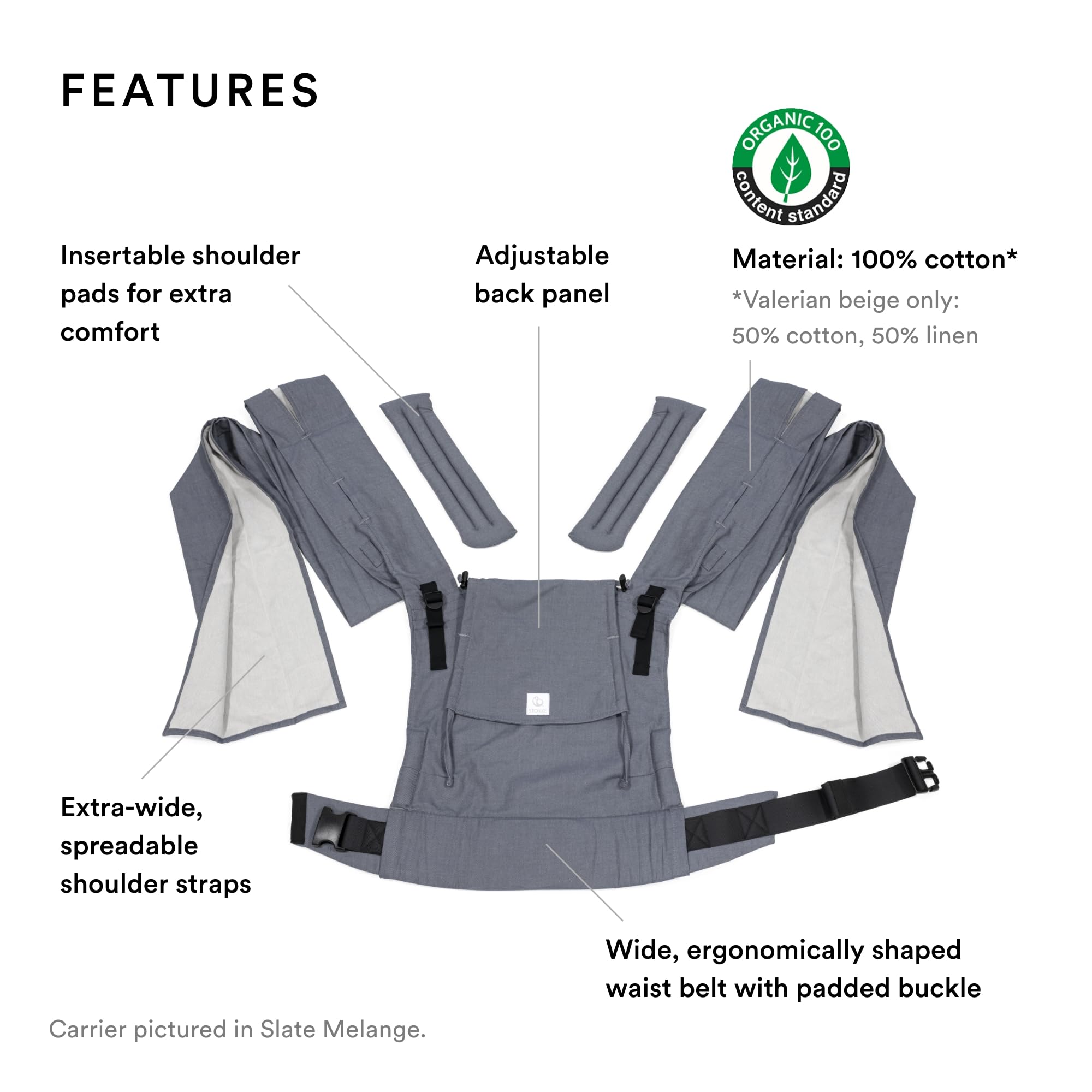 Stokke Limas Carrier Plus, Espresso Brown, 2023 Version (OCS), Half-Buckle Baby Carrier, Three Carrying Options - Image 2