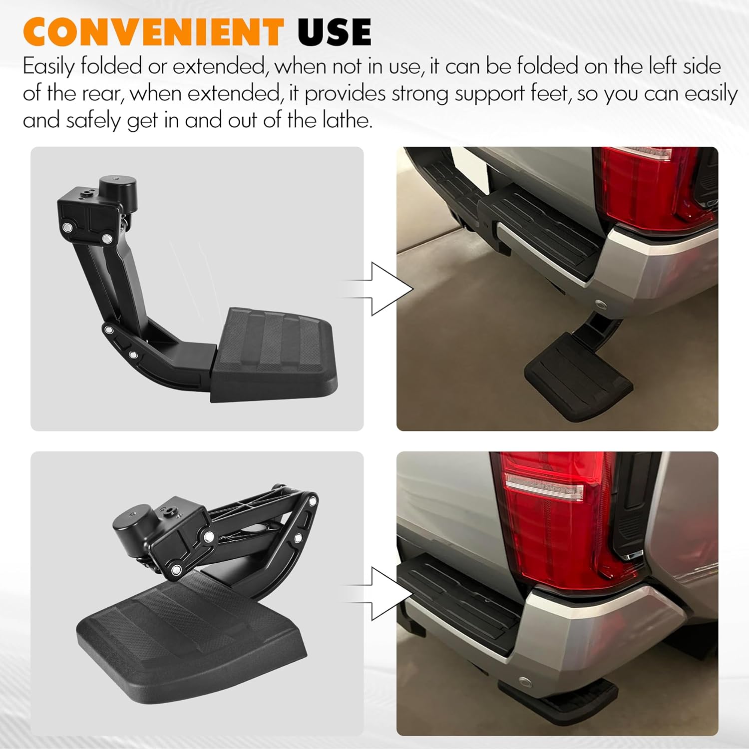 Rear Bed Step Compatible with Toyota Tacoma 2024 2025 Retractable Bumper Tailgate Step Replace # PT392-35920