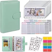 Vista 13 de Carpeta presupuestaria sobres de efectivo A6 carpeta de ahorro de dinero con sobres con cremallera (blanco)