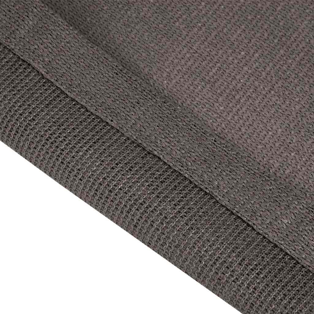 Campingteppich 400x700 cm Anthrazit, wasserdurchlässiger Zeltteppich aus hochdichtem Polyethylen mit Ösen an den Ecken, zuschneidbarer Outdoor-Teppich für Zelt, Wohnwagen-Markise