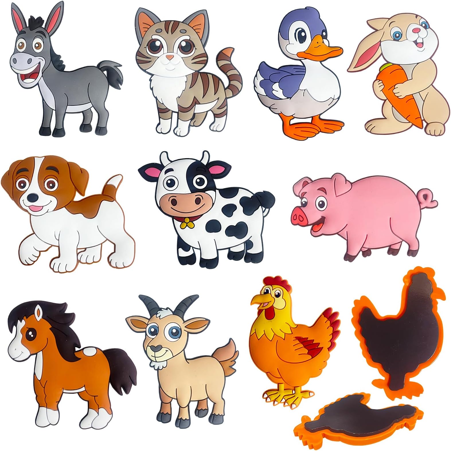 Fridge Magnets for Toddlers, Farm Animals Refrigerator Magnets for Kids, Large Size & Full Back Magnet Cute Toy, Educational Gift for Baby