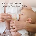 Pigeon PP Nursing Bottle Wide Neck, Streamlined Body, Natural Feel, Easy to Clean, 5.4 Oz(Pack of 4), Includes 4pcs SS Nipples (0m+)