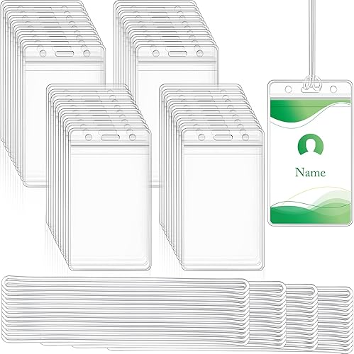 Paquete de 200 etiquetas transparentes para equipaje, portatarjetas para maletas, impermeables, con cremallera, con correas de bucle transparentes,