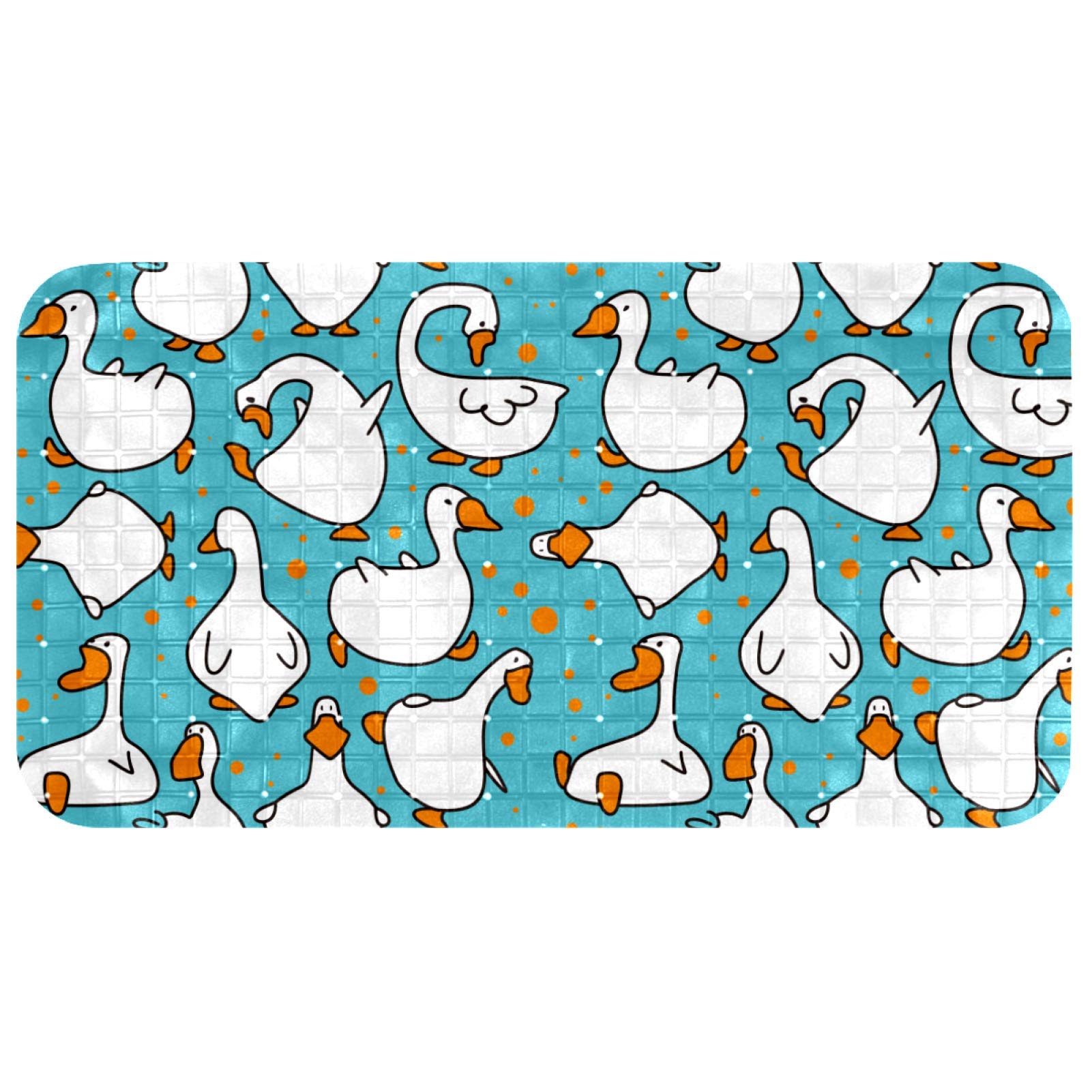 Alfombra de baño infantil con diseño de ganso divertido para una ducha segura