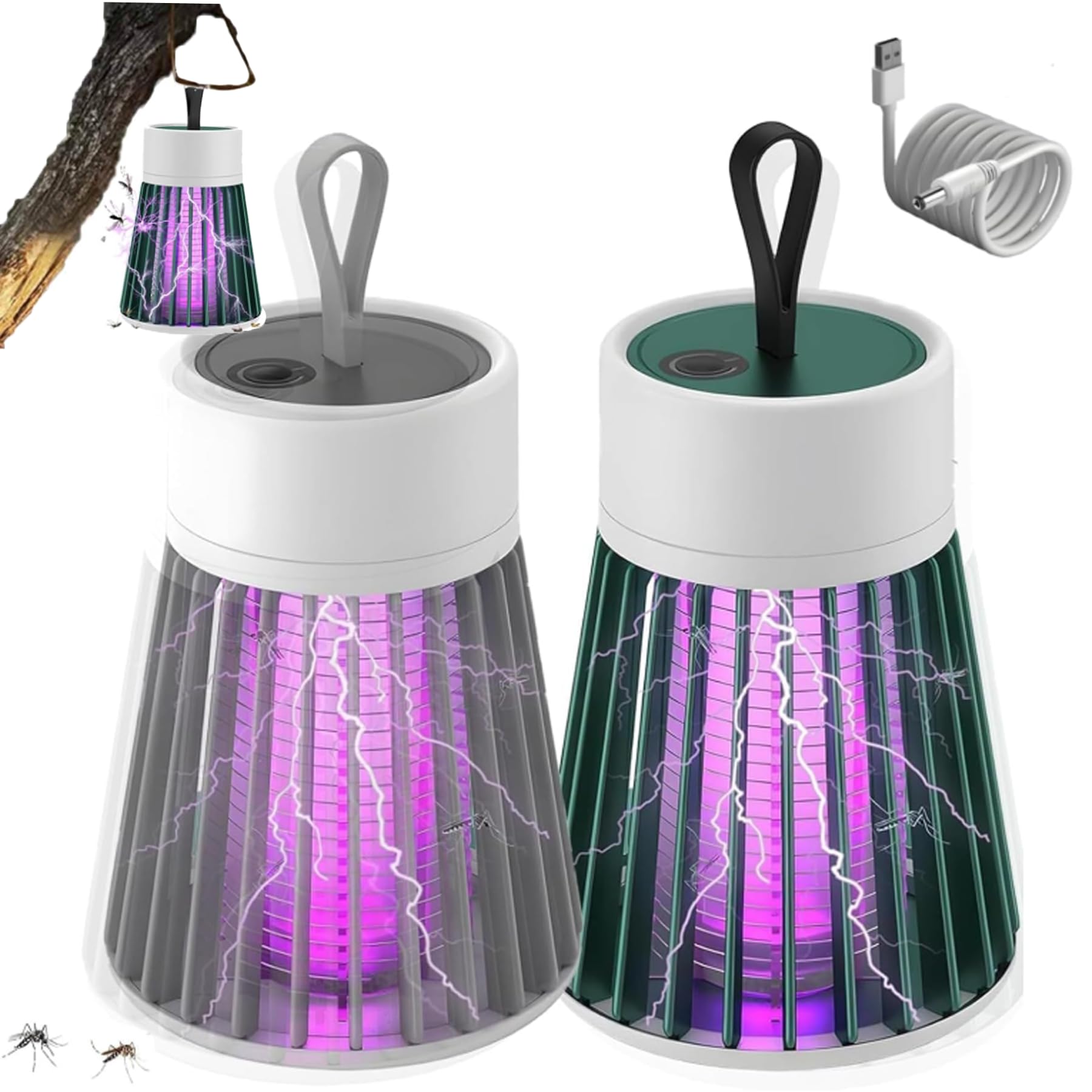 2026 New Mosquito Lamp for Outdoor, Indoor, Home Garden, Camping, Picnic (1pcs green)