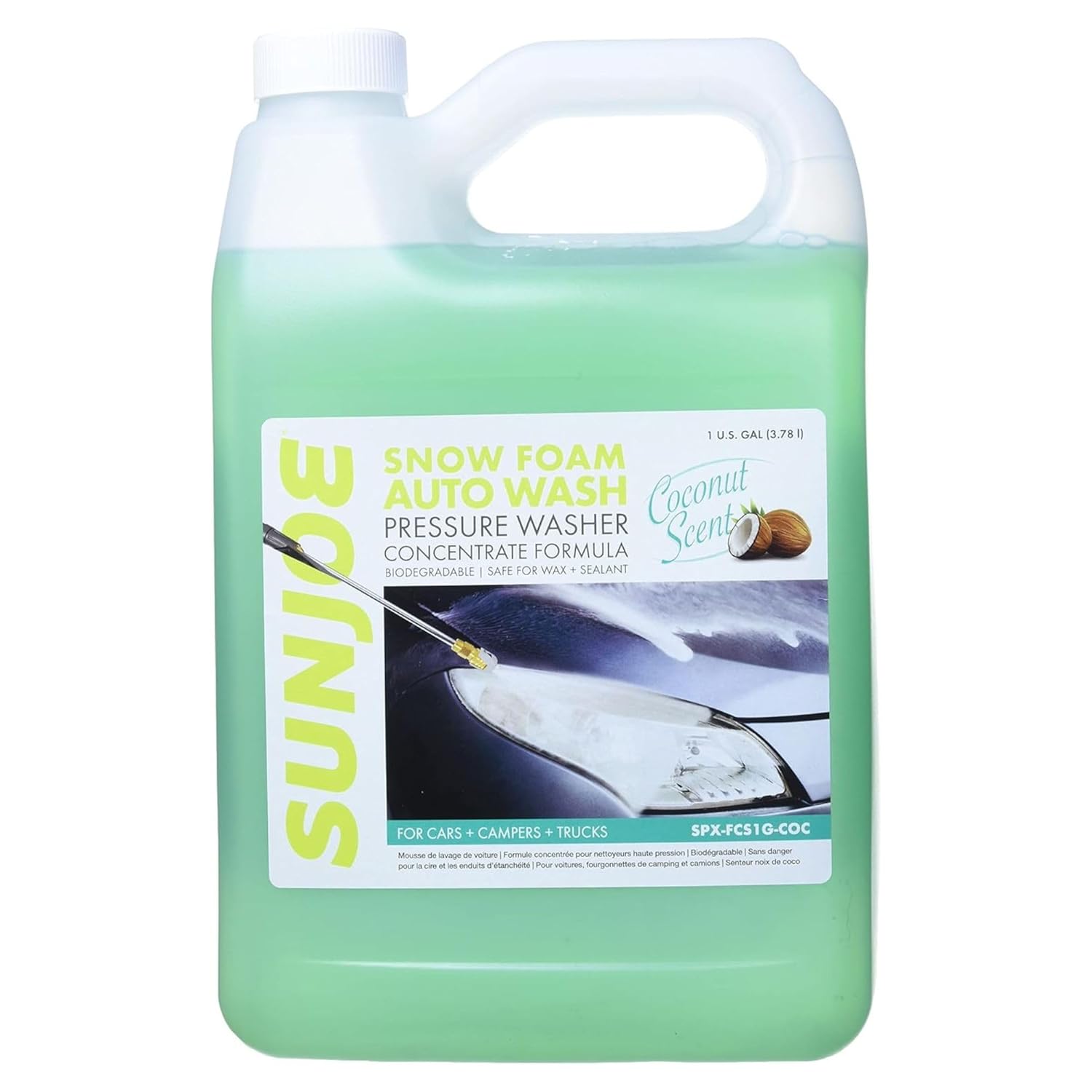 Sabão para Lavagem de Carros Sun Joe SPX-FCS1G-COC Premium Foam com Aroma de Coco