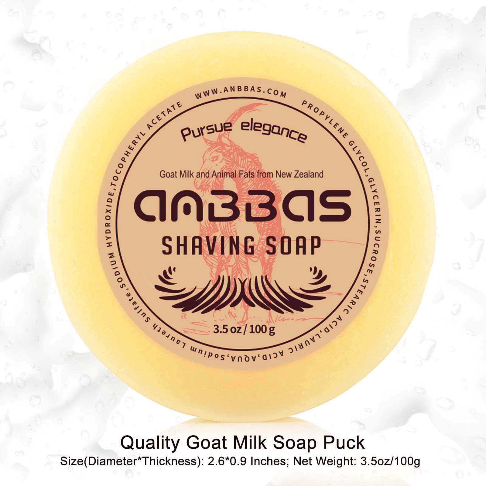 Anbbas Ensemble de Blaireau de Rasage 4en1,avec Support de Rasoir,Bol et Savon pour Rasage Traditionnel Homme