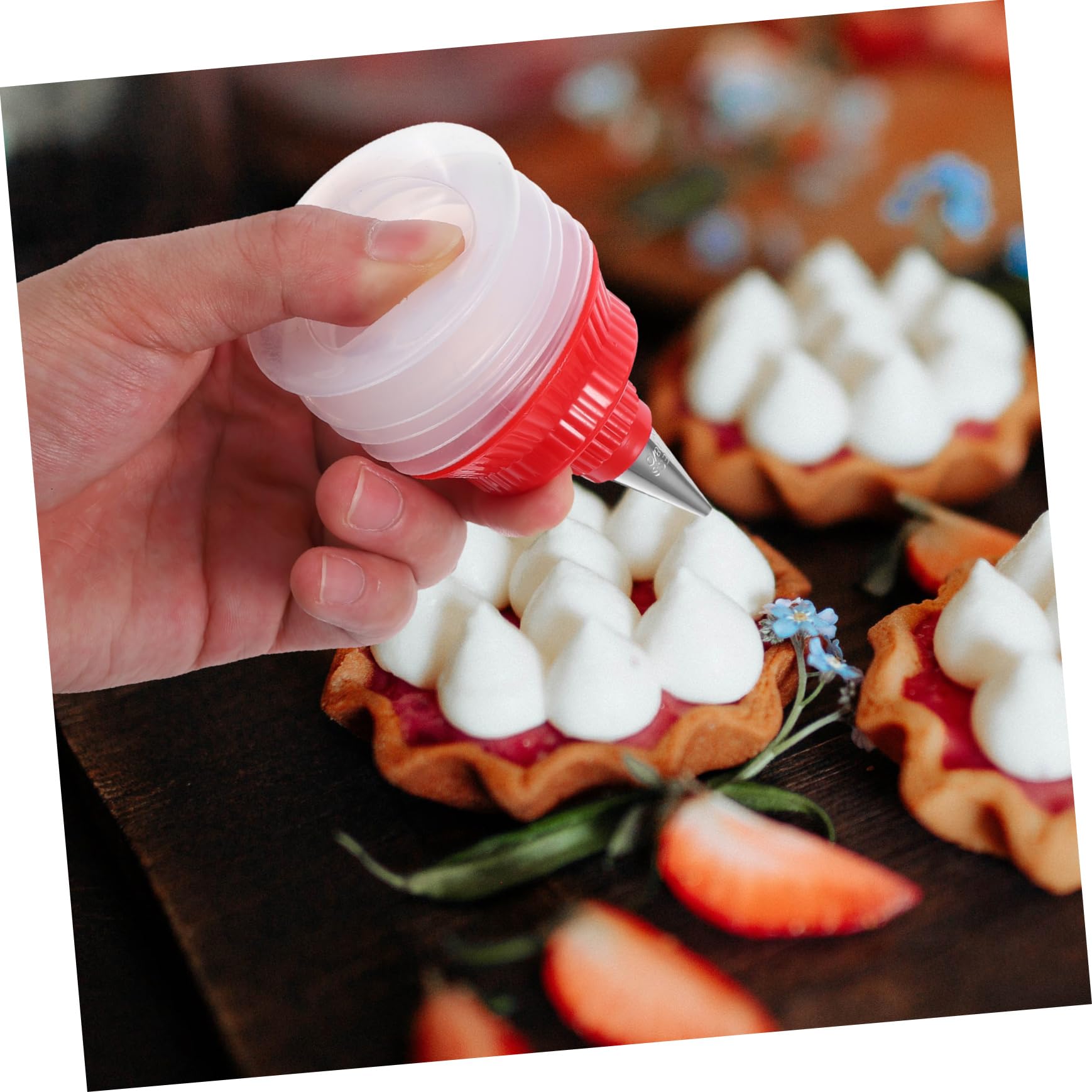 SOIMISS 2 Stück Spritzflaschen aus Sicherem Material Zuckergussflasche zum Kekse Verzieren Kuchendeko Wiederverwendbar für Backzubehör Zufällige Farbe