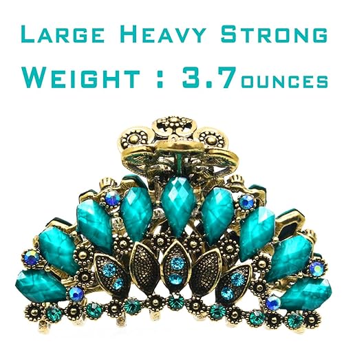 Miniatura 3 de Fashion & Lifestyle Pinza de mandíbula grande de aleación de metal para mujeres y niñas, pinza bastante fuerte, pasador antideslizante, agarre hacia