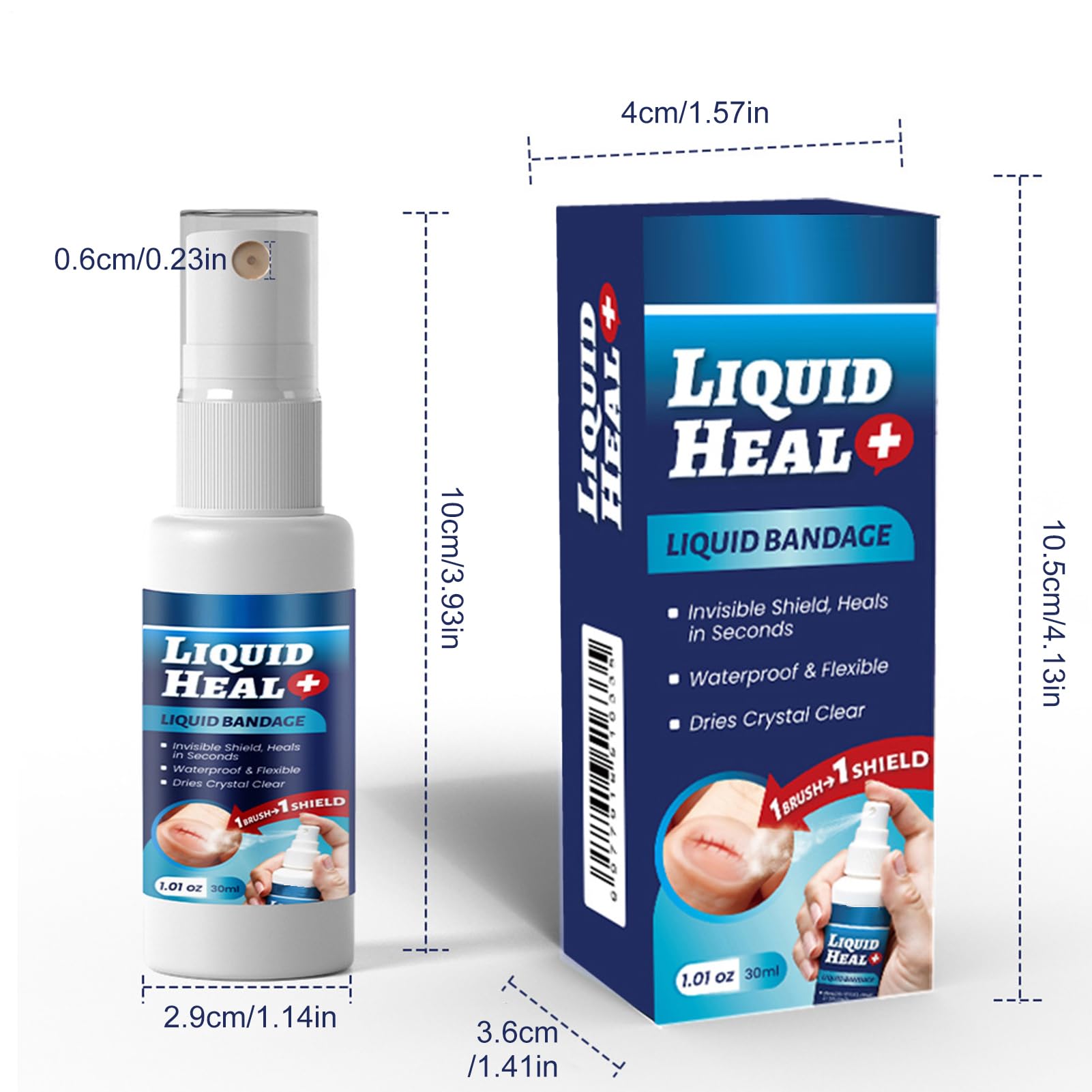 Vendaje líquido para la piel, spray impermeable para el cuidado de heridas, apósito adhesivo rápido para rasguños menores, cortes, rodillas, pies, protección de la piel, cuidado de la salud