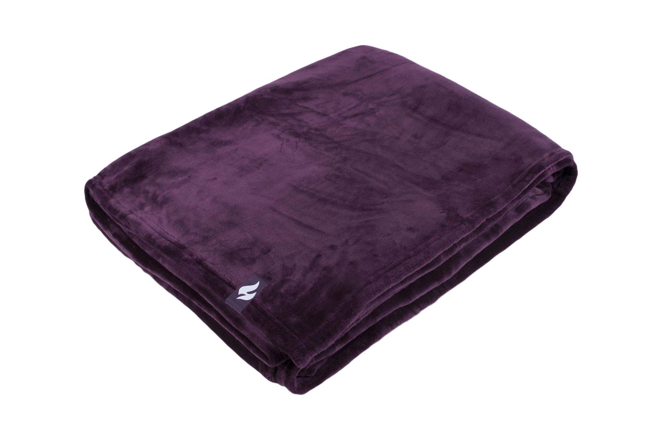 HEAT HOLDERS Luxury Snuggle Up Fleece Blanket Throw (Mulled Wine)