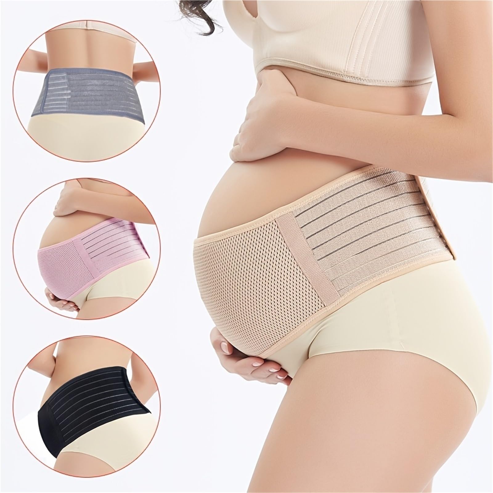 Pancera Gravidanza Supporto regolabile for fascia addominale premaman | Supporto for la schiena in gravidanza for alleviare il dolore alla vita pelvica dell'addome(Brown)