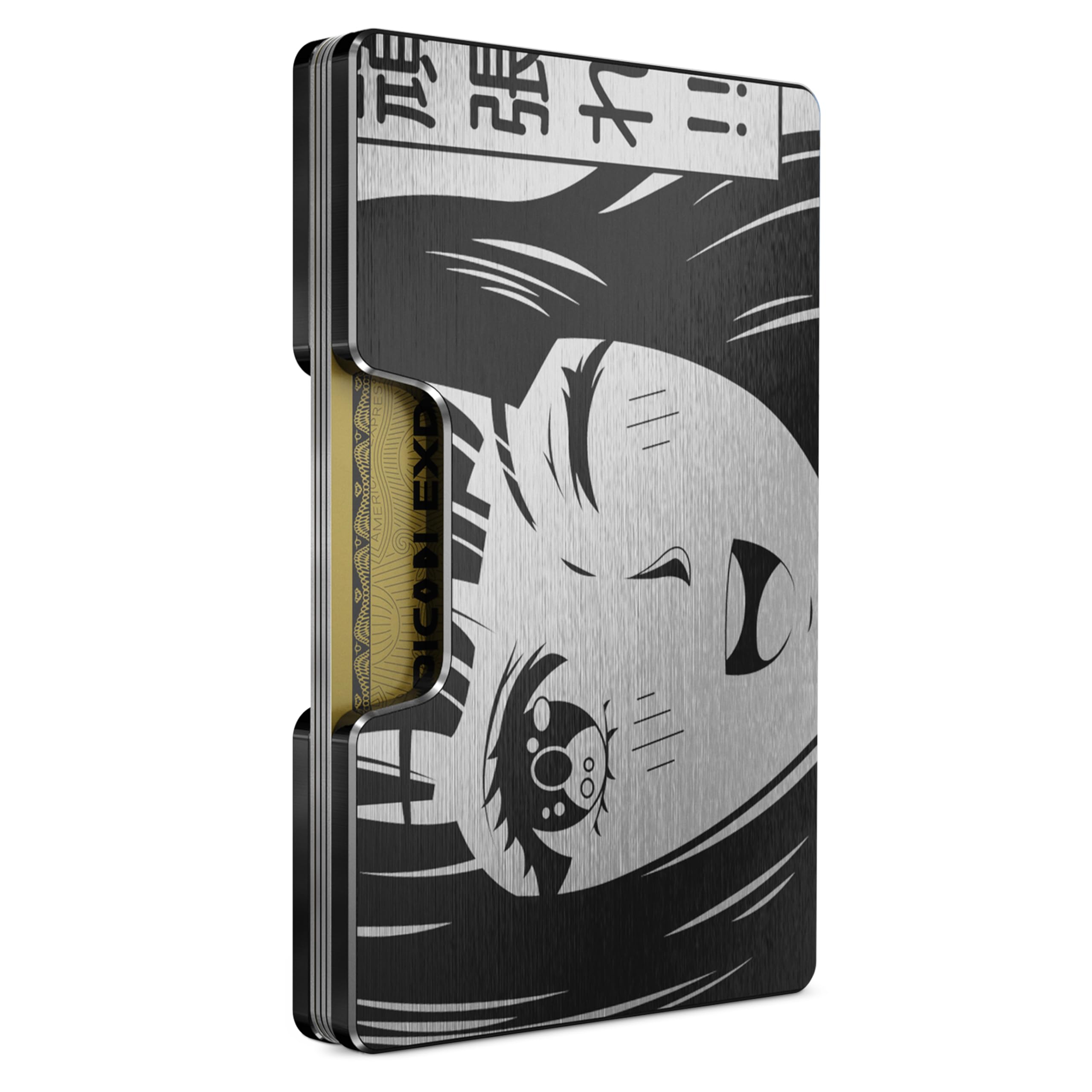 Freja Svendsen Engraved Aluminum Wallet for Men - Slim Money Clip & Card Holder with Engraved Finish. Enhanced RFID Blocking, Compact, Unique & Minimalist Wallets