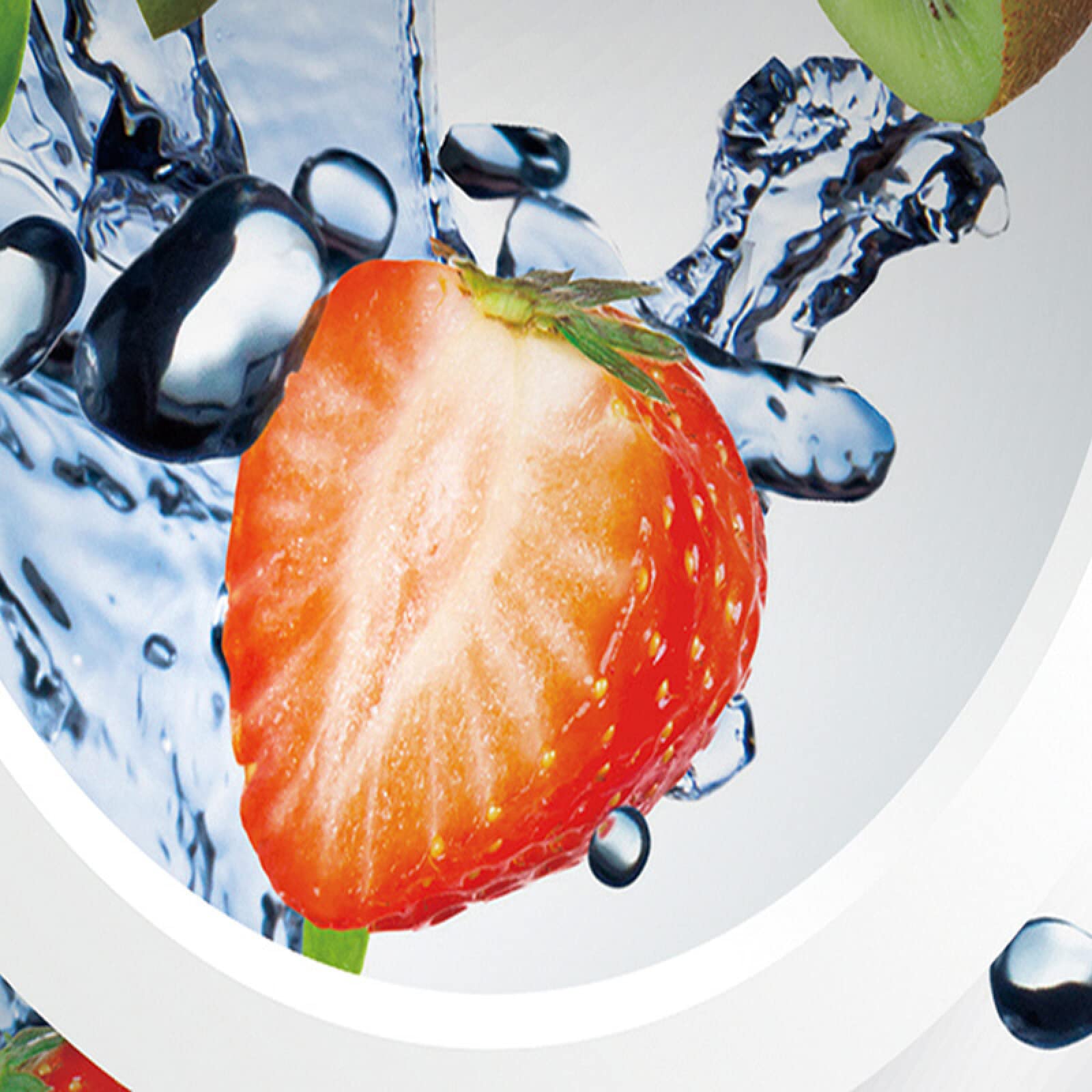 Carta Da Parati Murale Personalizzata Arte Astratta Moderna 3D Stereoscopico Cerchio Bianco Frutta Grande Pittura Murale Carta Da Parati Per Cucina Del Ristorante 430Cm(W)×300Cm(H)