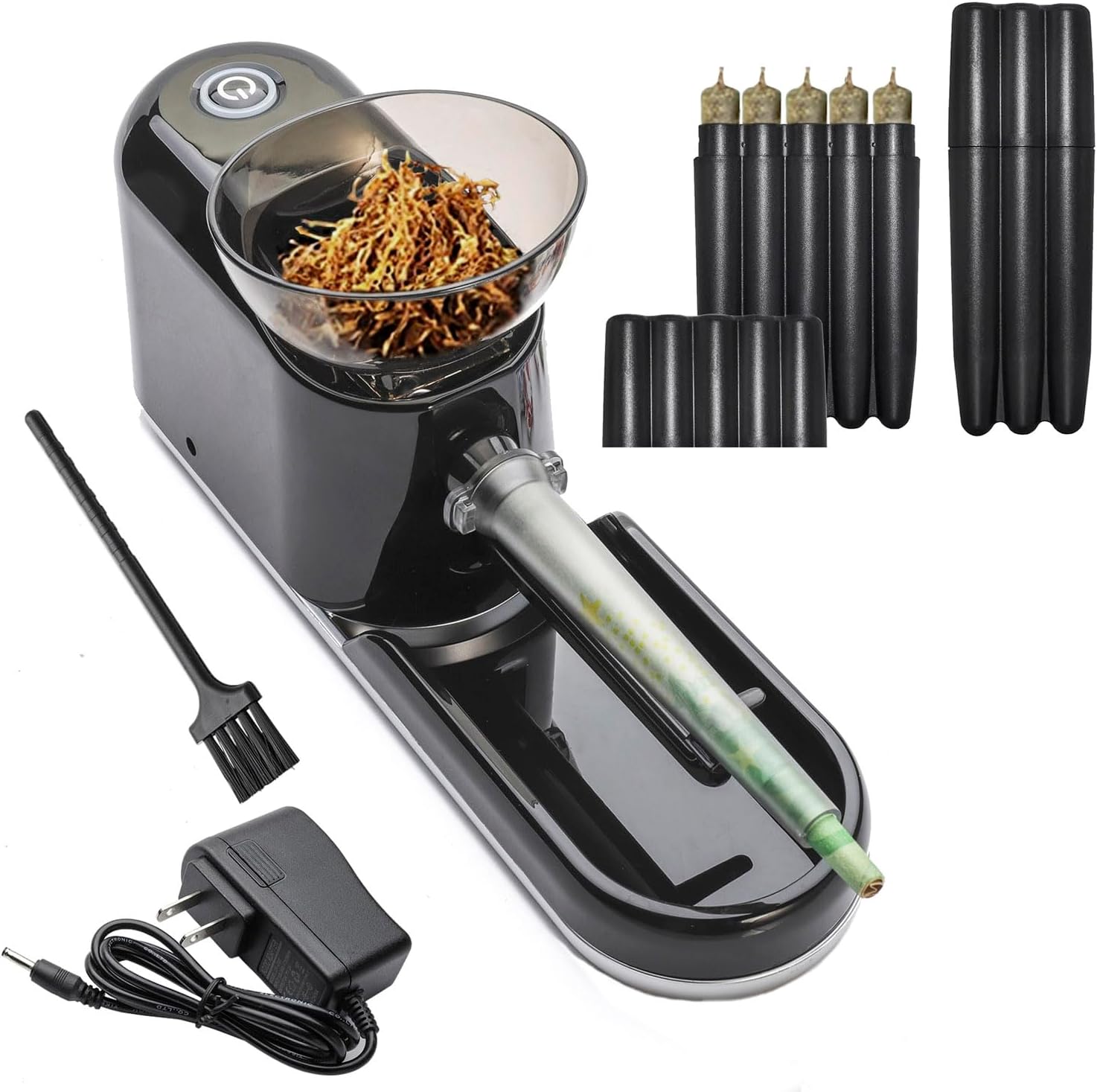 Electric Cigarette Machine,Cones Rolling Machine for King Size+Cigarette Holder Case