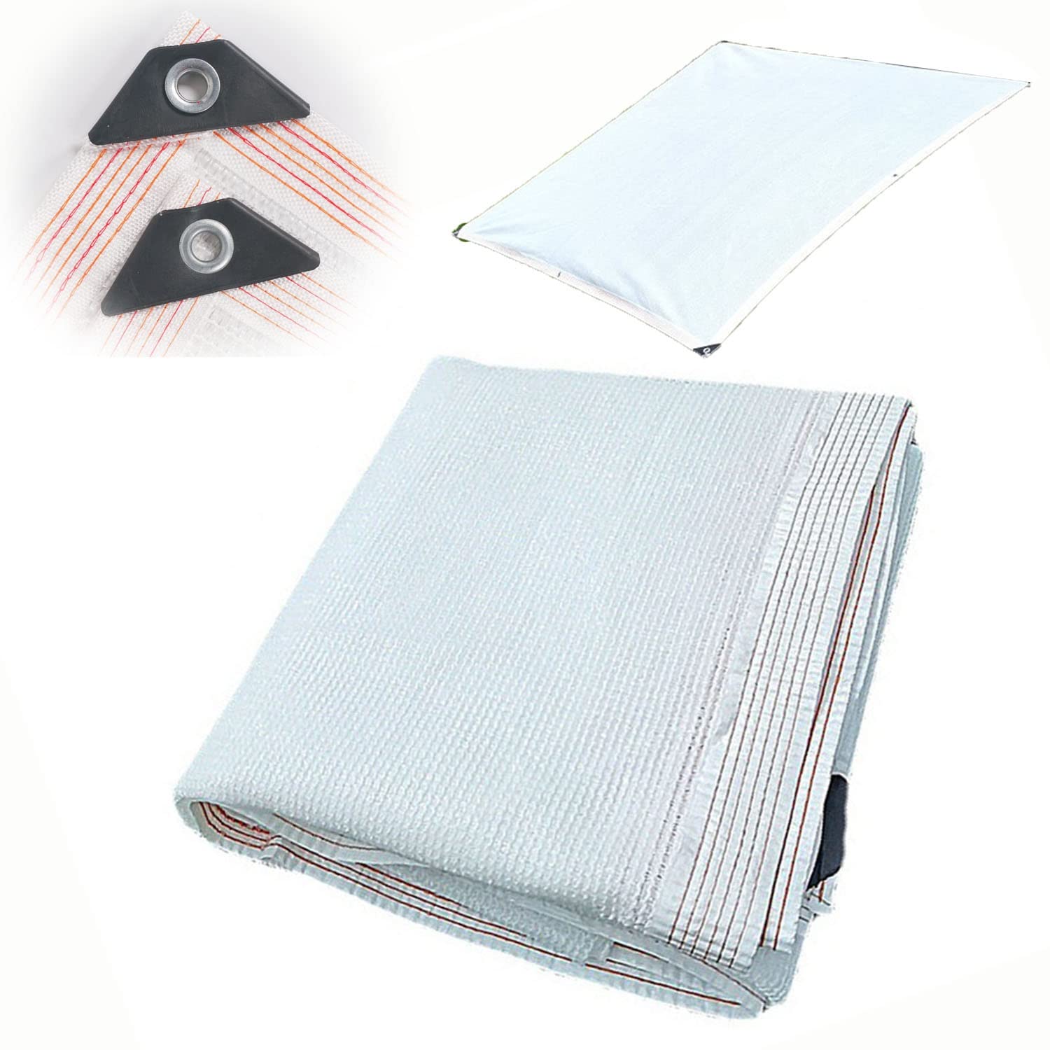 GJZQDKX UV Protection Shade Sail, 90% UV Blocker, Canopy with Grommets for Garden, Terrace, Balcony, Camping, Pergola (1x2m to 6x8m)