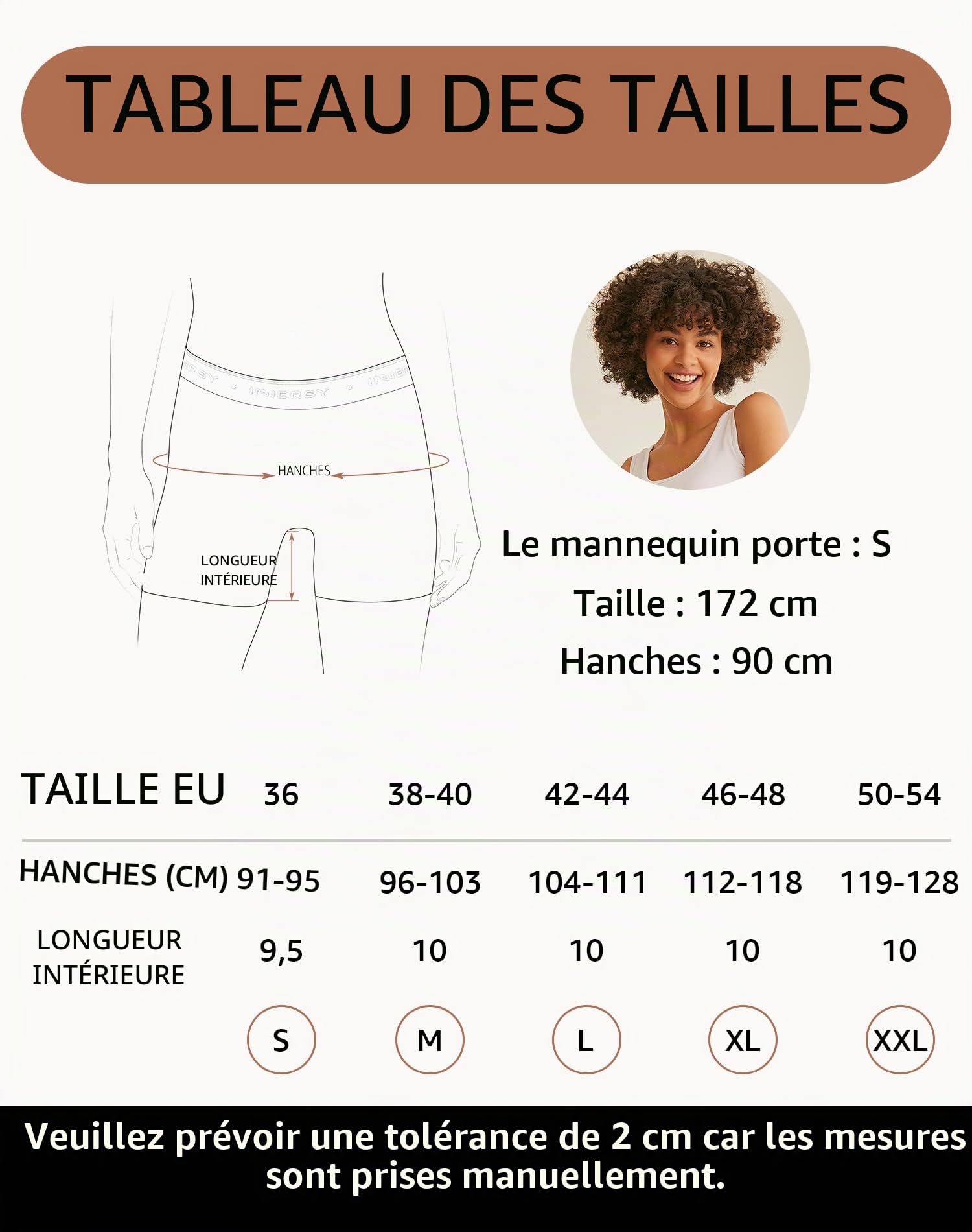 INNERSY Boxer Femme Coton Stretch Shorty Taille Basse Calecon Court avec Entrejambe Lot de 3