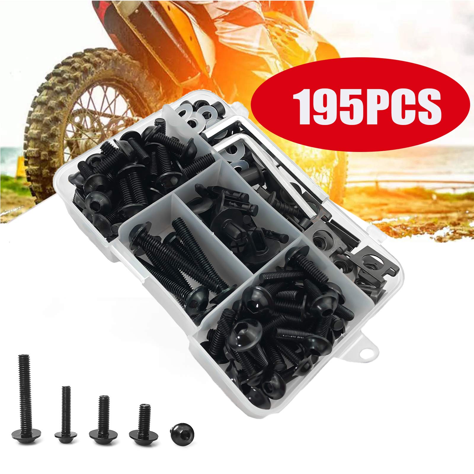 Motorcycle Fairing Bolt Kit Screws Fasteners Screws Clips Motorcycle Windscreen M5 M6 for Yamaha FJR
