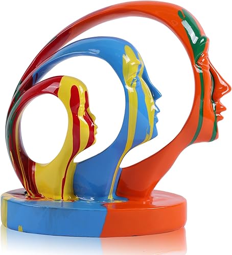 Estatuas y esculturas abstractas, esculturas modernas minimalistas creativas de arte facial para sala de estar, mesa de comedor, oficina en casa,