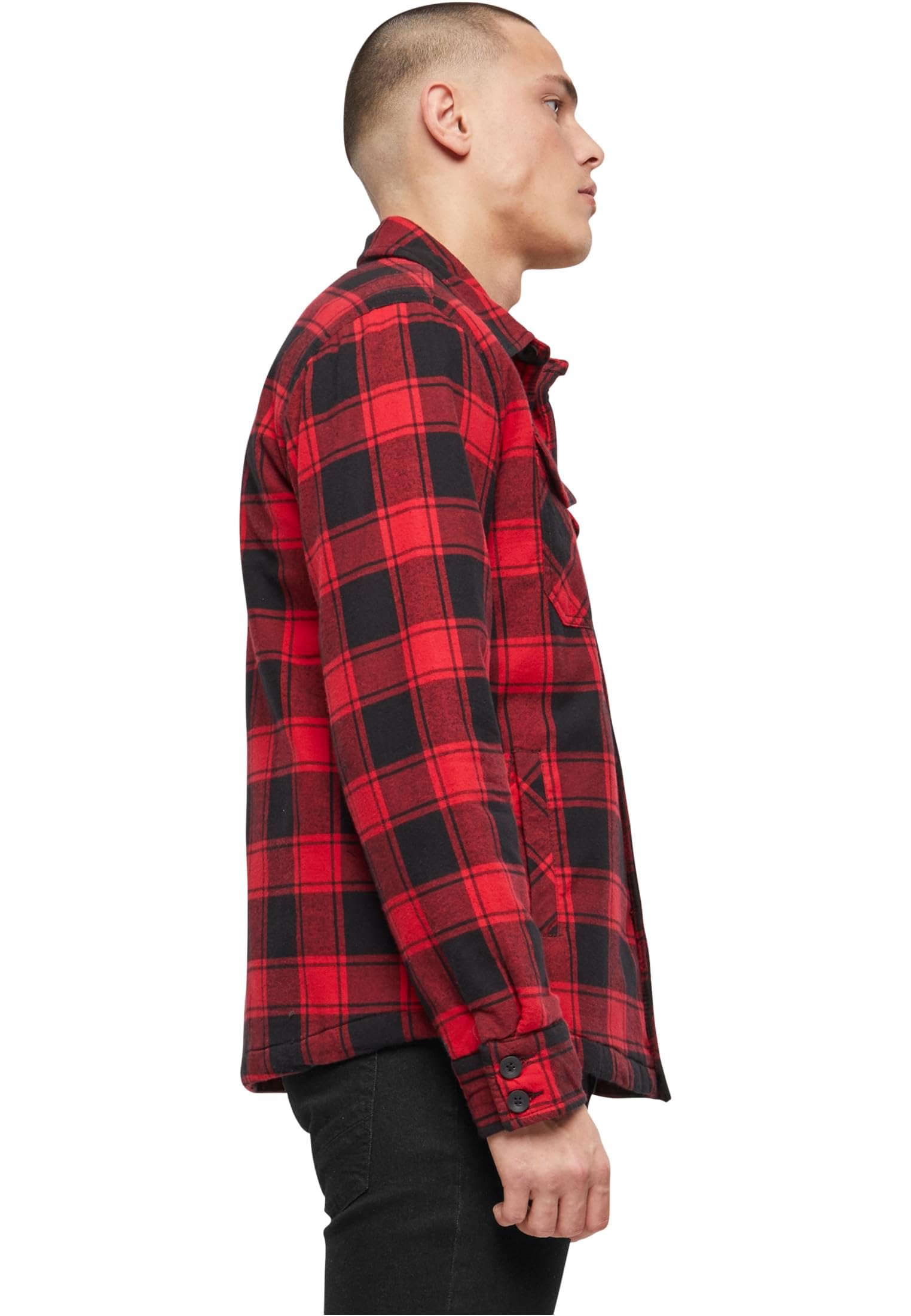 Brandit Chaqueta Leñador Hombre Chaqueta entre-tiempo negro/rojo