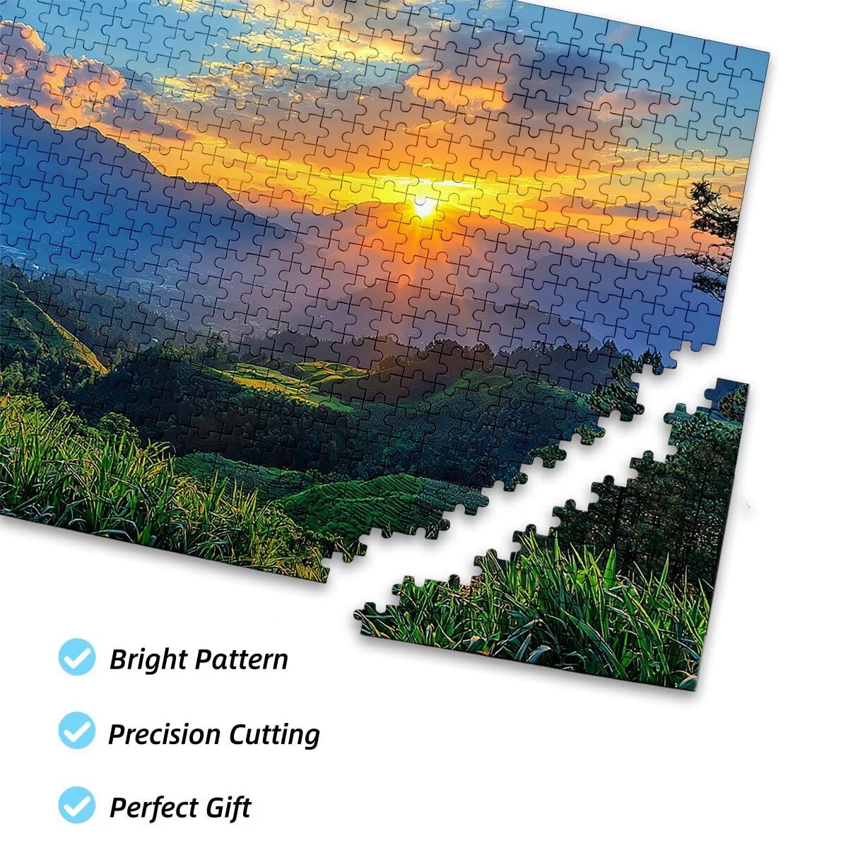 Puzzle 4000 sztuk puzzle zachód słońca krajobraz wymiary 141 x 87 cm puzzle dla dorosłych kreatywna rozrywka, śmieszne klasyczne puzzle zabawki edukacyjne oryginalne prezenty dla kobiet L-80