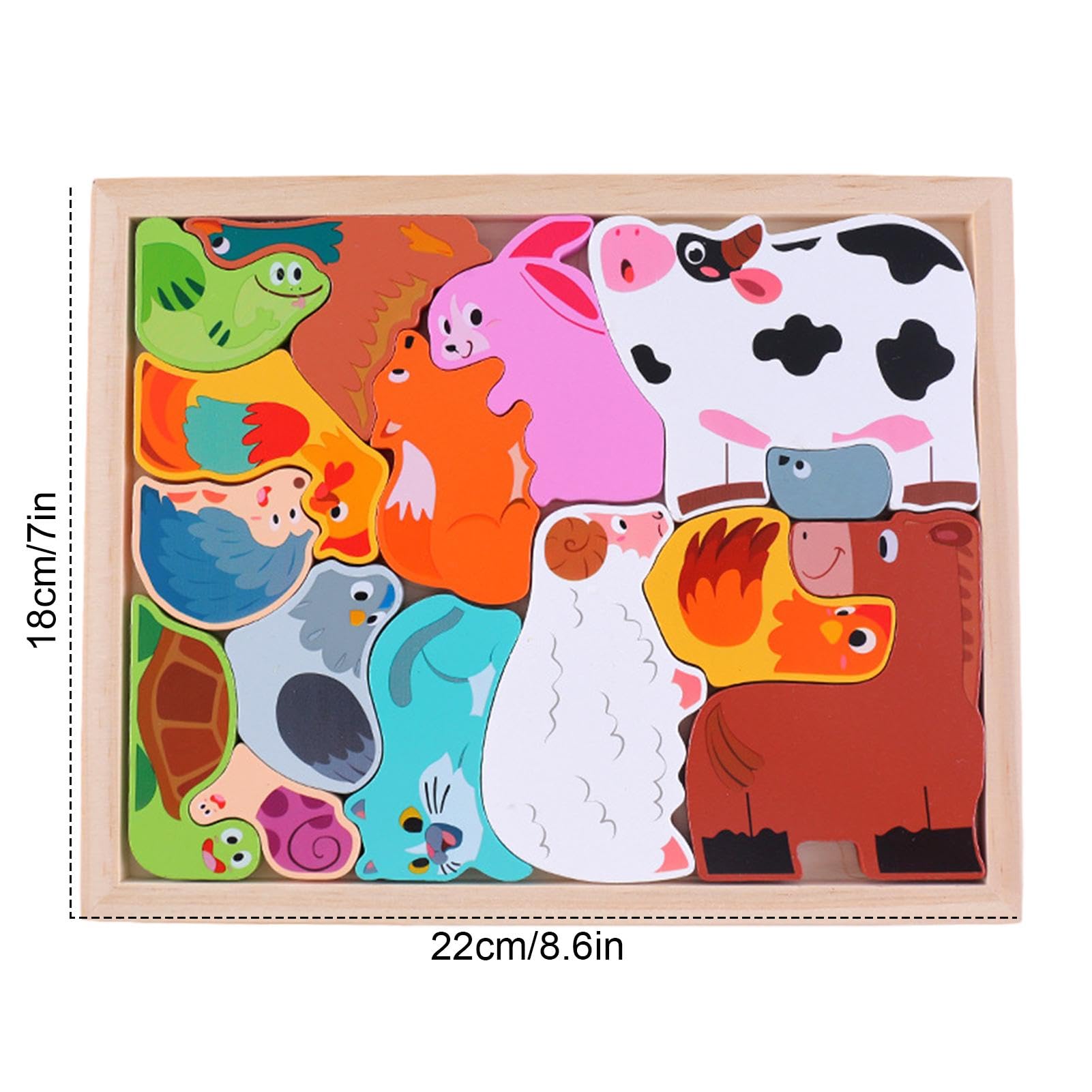 Amazon.co.jp: 木製ジグソーパズルセット - 就学前向けのカラフルな