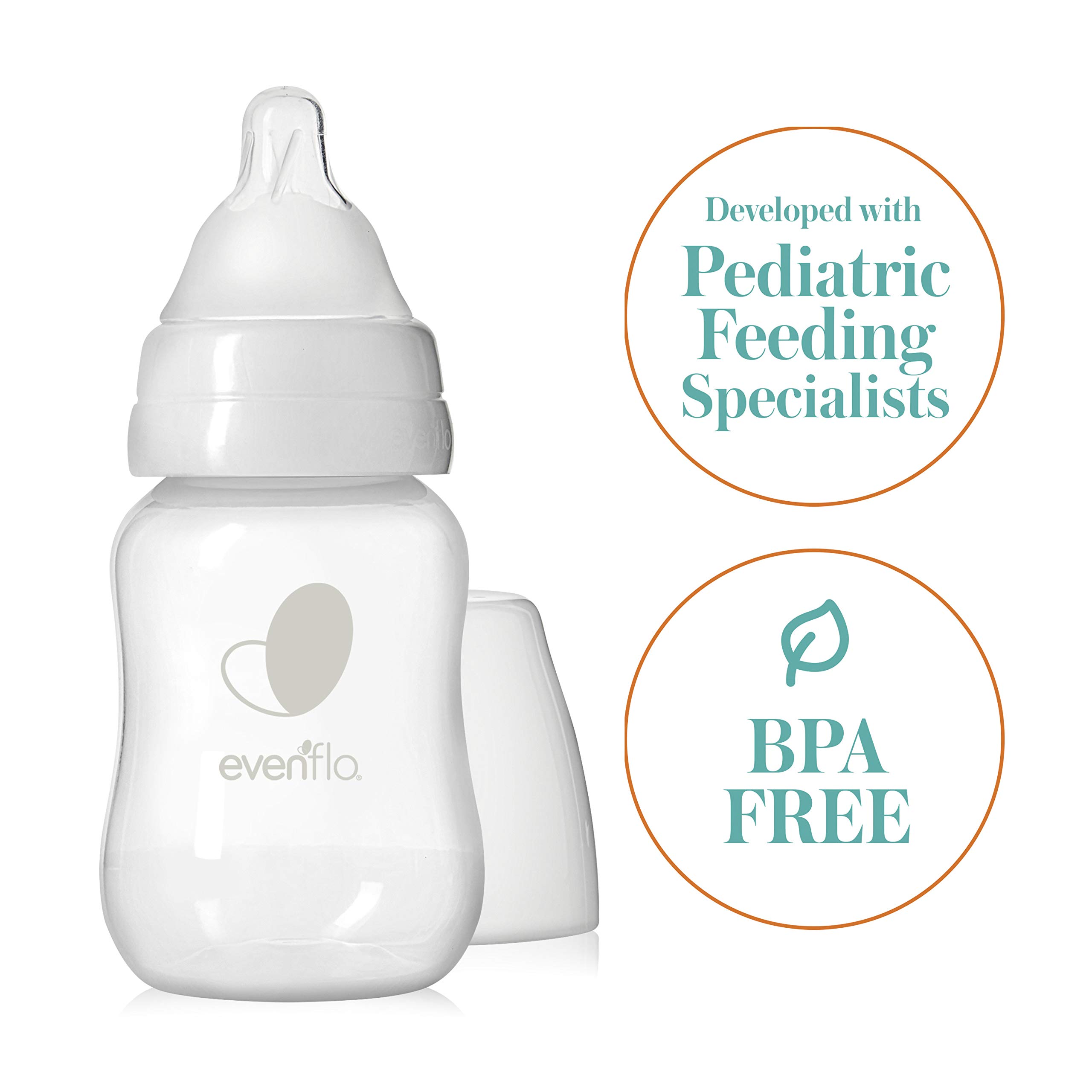 Evenflo Feeding Premium Proflo Venting Balance Plus Standard Neck Baby, Newborn and Infant Bottles - Developed by Pediatric Feeding Specialists - 4 Ounce (Pack of 6)