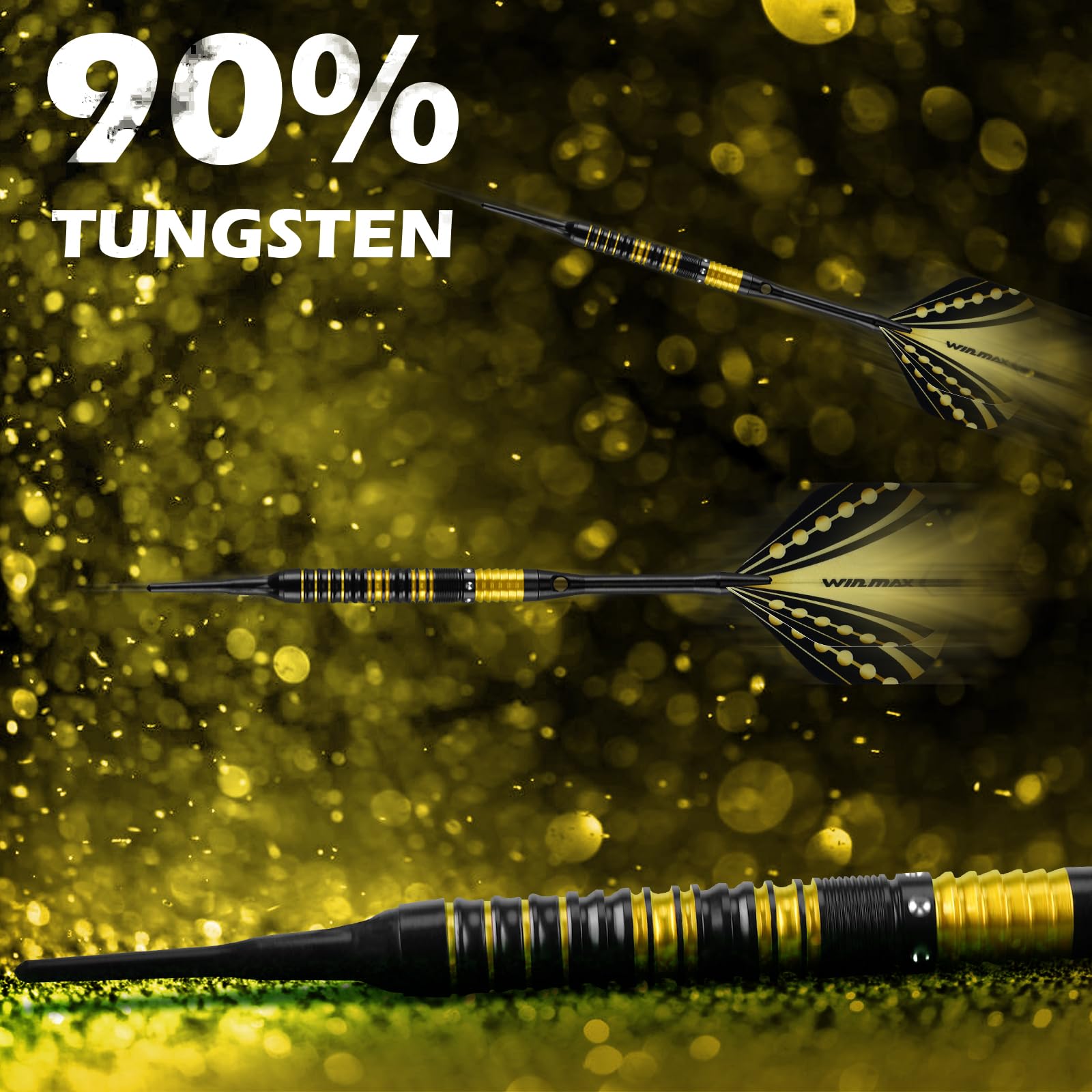 WIN.MAX Fléchettes 90% Tungstène 18 g Lot de 3