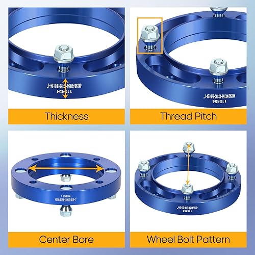 Miniatura 3 de OCPTY 4 espaciadores de rueda de 4 lengüetas de 1 pulgada 4x156 a 0.157x6.142 in, espaciadores de 5.157 in compatibles con Outlaw 50 90 450 500 525