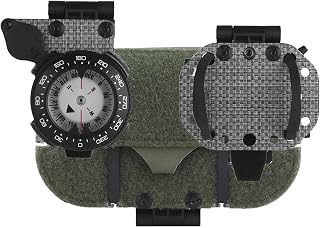 Tactics Phone Mount, MOLLE Chest Holder Integrated Phone Clamp, w/Compass, Lightweight Holder for GPS and Smartphone Fog Gear