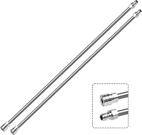 Varita de extensión para lavadora a presión de 120 pulgadas (10 pies), extensor de varilla de lavado a presión de acero inoxidable con lanza de