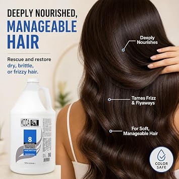 MODA 2-in-1 Conditioner & Leave-In Treatment Deep Hydration for Dry, Brittle & Color-Treated Hair | All Hair Types | Made in USA | Gallon 128 oz