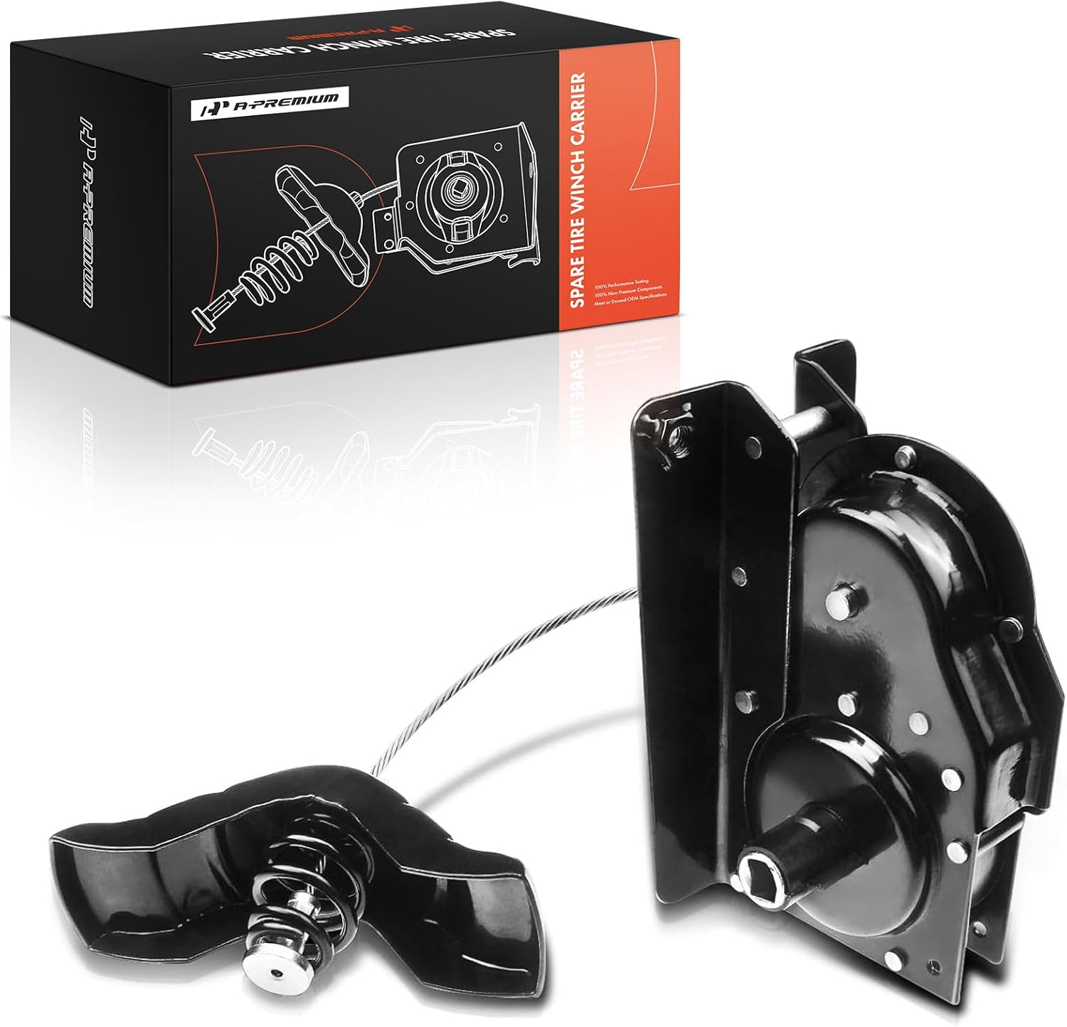 A-Premium Spare Tire Hoist Assembly Tire Winch Carrier Holder Compatible with Ford F150 1997-2003, F250 1997-1999, F250 HD, F150 Heritage, Lincoln Blackwood, Replace# 1L3Z1A131AA, 2L3Z1A131AA