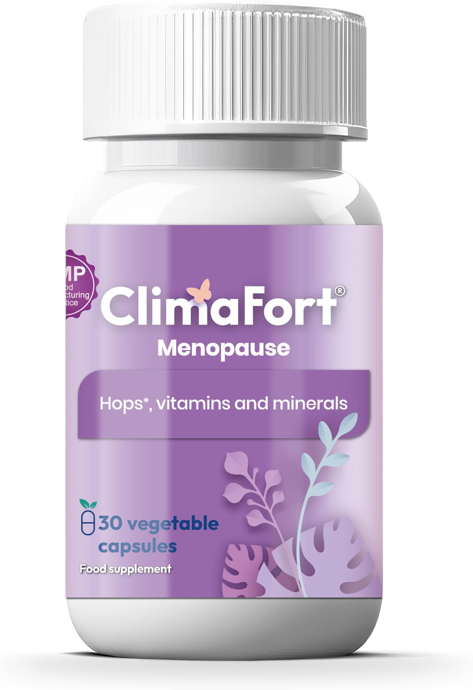 Climafort Menopause Support | Helps with Hot Flashes, Night Sweats, Mood Swings | Hormone-Free Menopause Relief Pills for Women | Hops, Vitamins & Minerals | 30 Capsules | 1 Capsule Daily