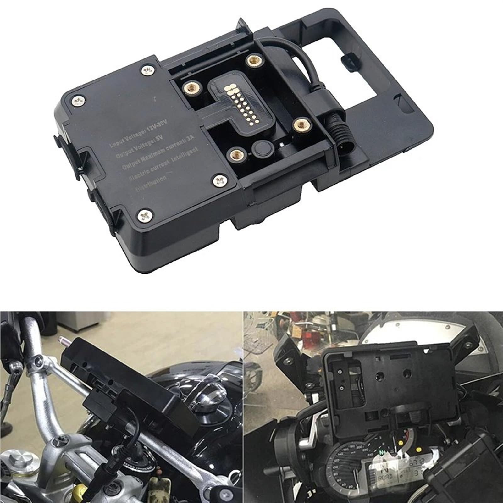 Soporte Móvil Moto para R1200GS R1200 GS CRF1000L para ADV 800GS Navegador GPS Portátil Cargador USB Soporte Navegación Teléfono Motocicleta Soporte Teléfono Bici
