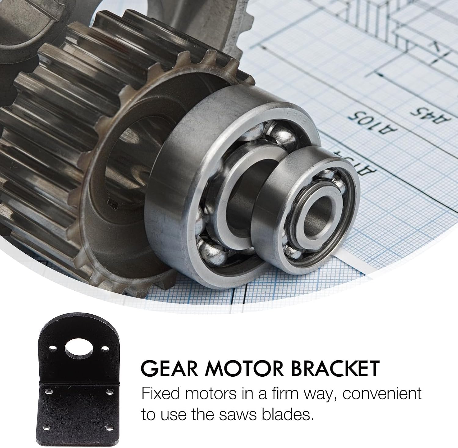 COLLBATH 2 Pcs Mini Motor Bracket Horizontal Mounting Bracket Aluminum Alloy Gear Motor Fixed Holder for 540 545 550 DIY Electrical Accessories