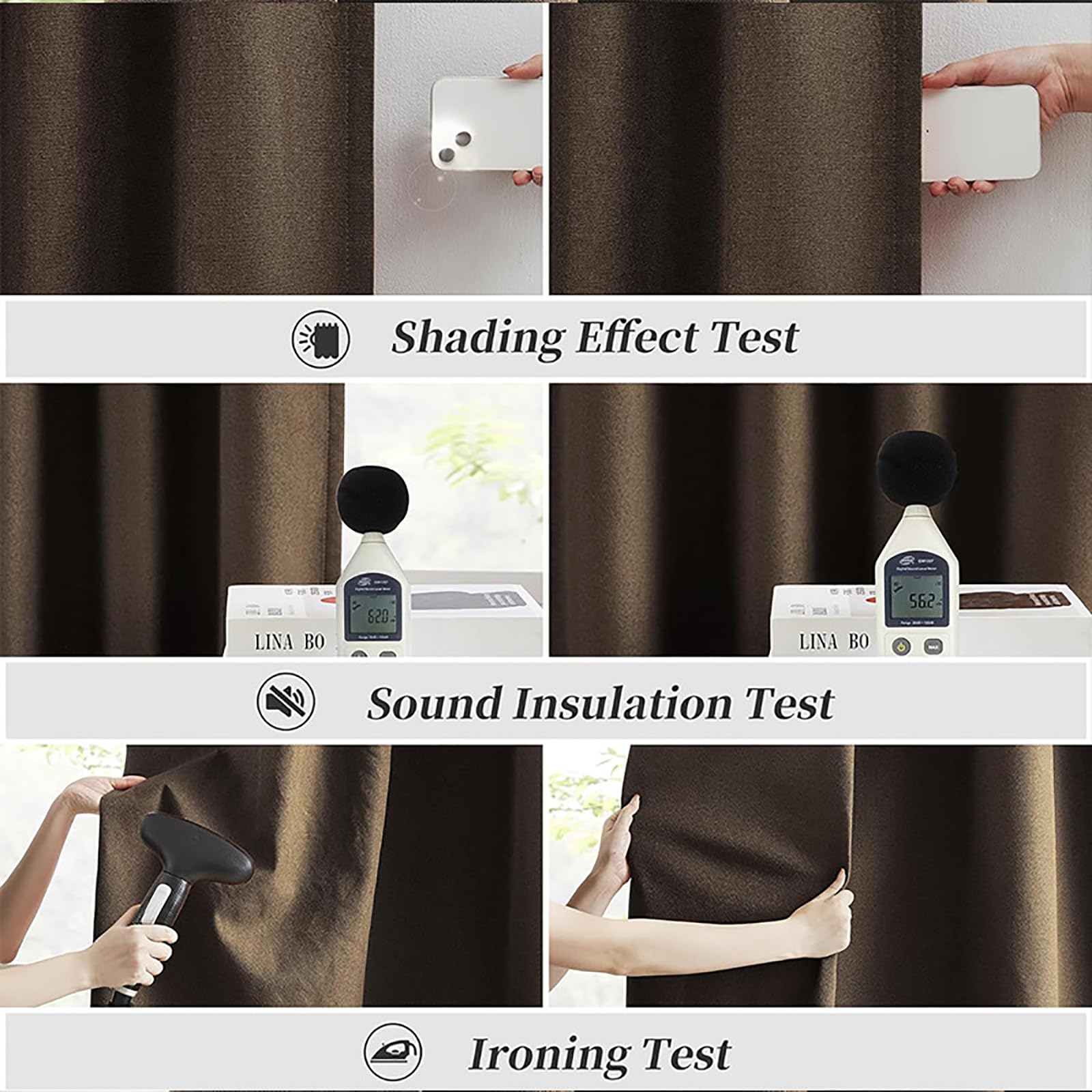 Tenda oscurante con isolamento termico, stile moderno, effetto lino, 280 x 245 cm, a risparmio energetico, protezione dal freddo, per soggiorno e camera da letto, elegante tenda per la privacy
