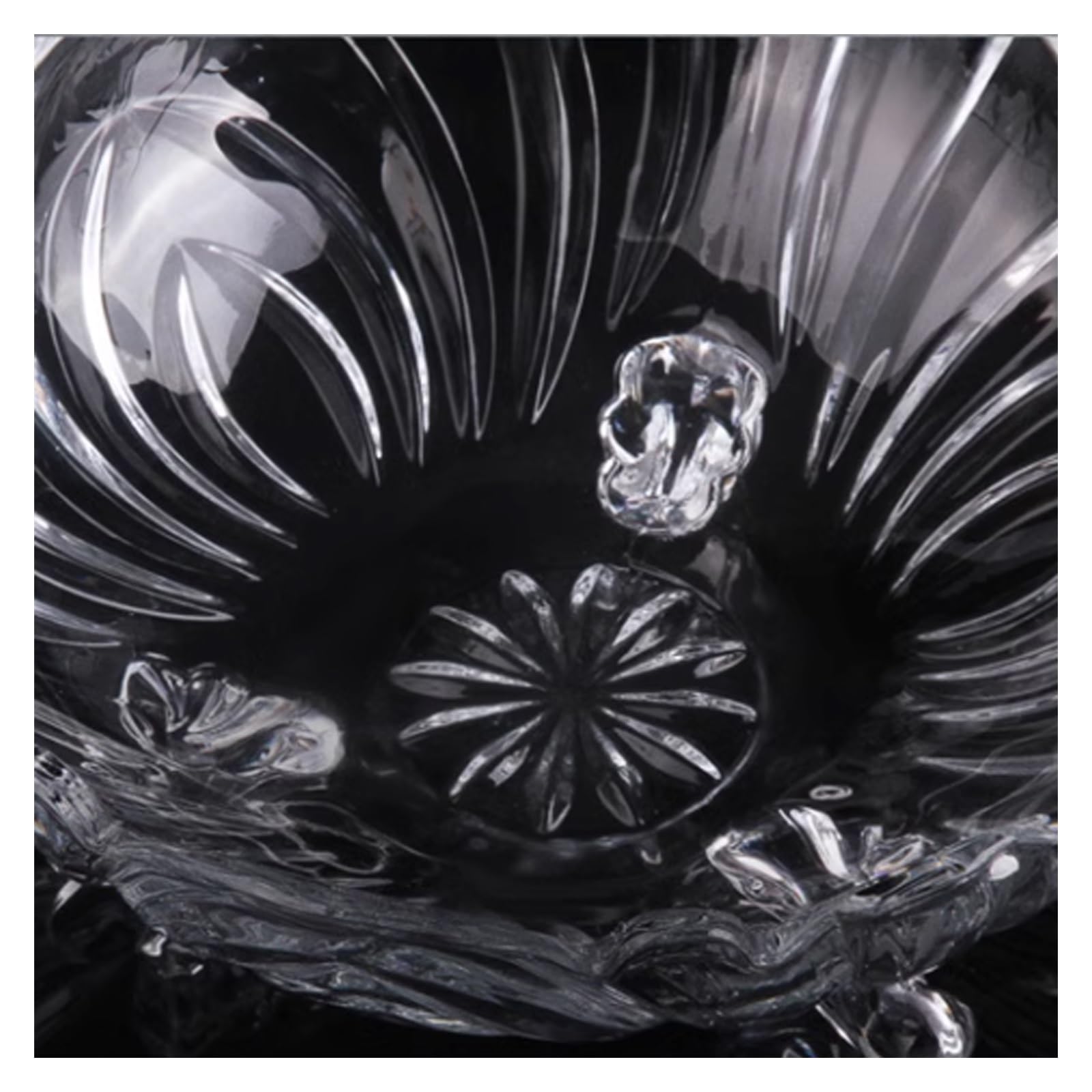 Plat de fruits 2 pièces style domestique moderne salon table basse assiette à collation créative en verre de couchage fruits sur pulvérisation transparente grande