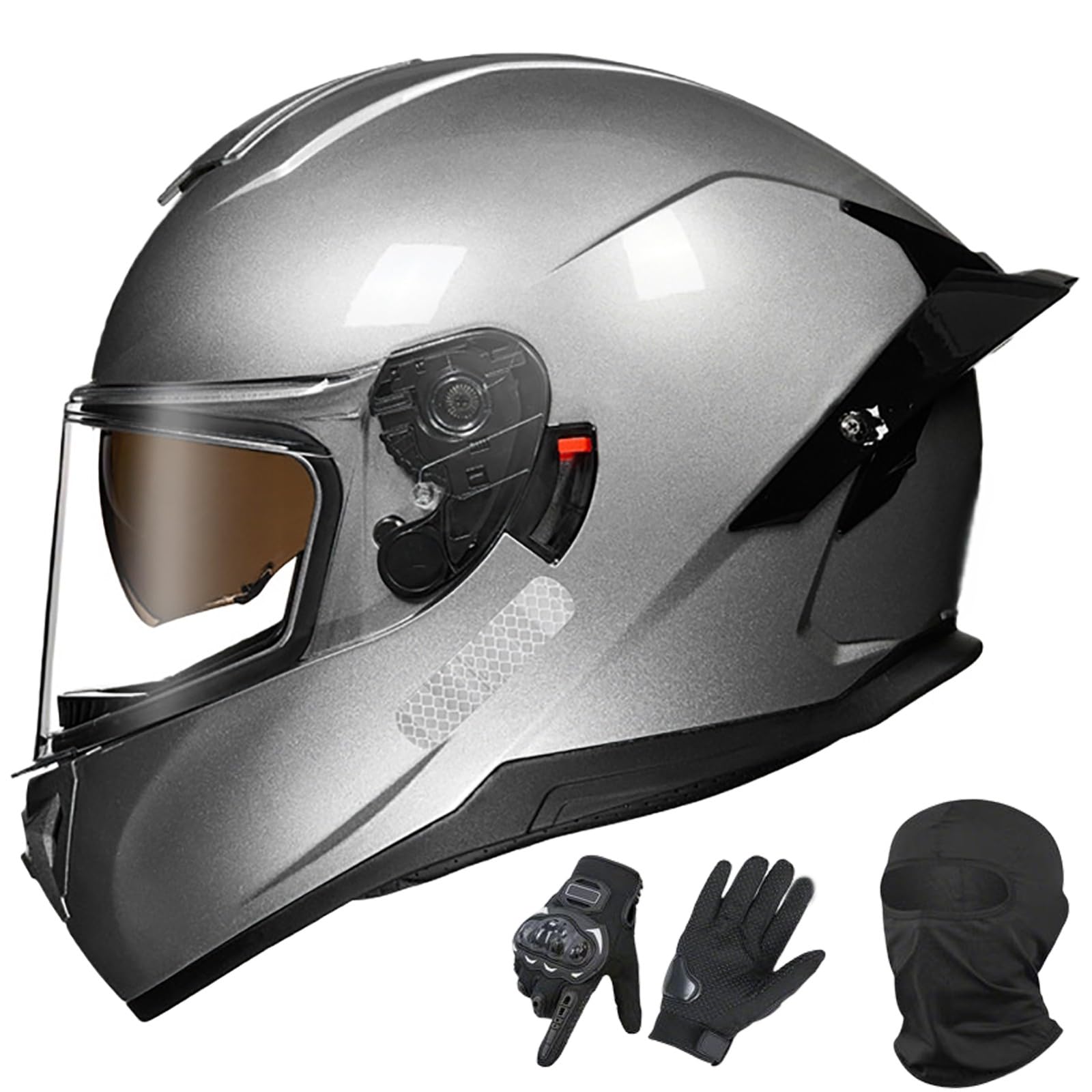 Integralny kask motocyklowy, kask typu crash, dla dorosłych mężczyzn i kobiet, integralny kask motocyklowy, do uprawiania sportu, dopuszczony do użytku drogowego, ECE 2205