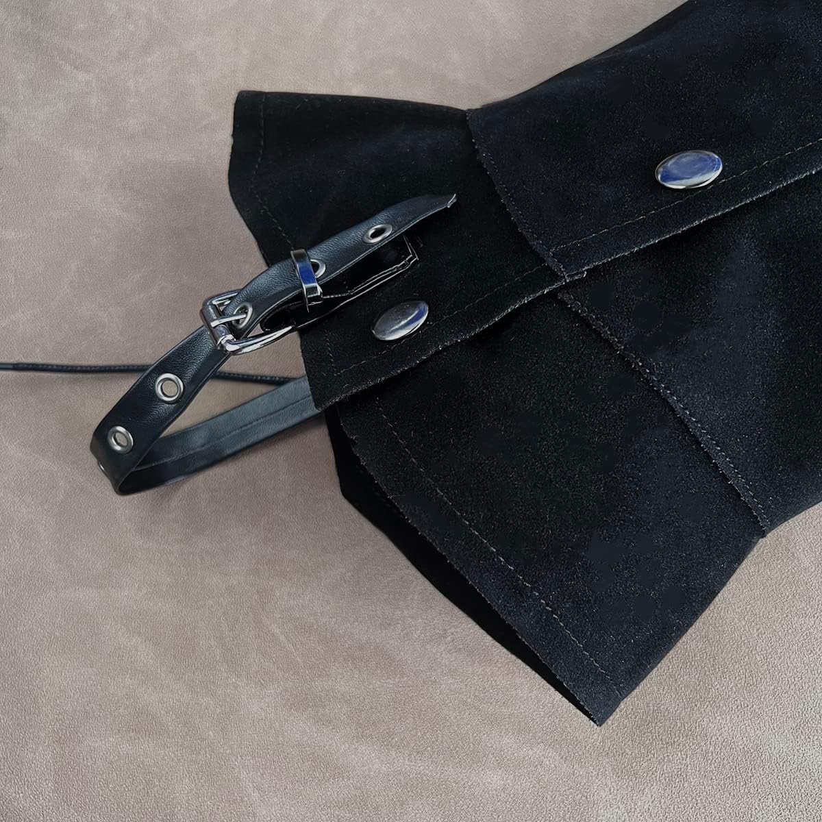 Pirate & Viking Medieval Guard Armor Faux Leather Steampunk Renaissance Boot Covers for Halloween Costumes - Image 4