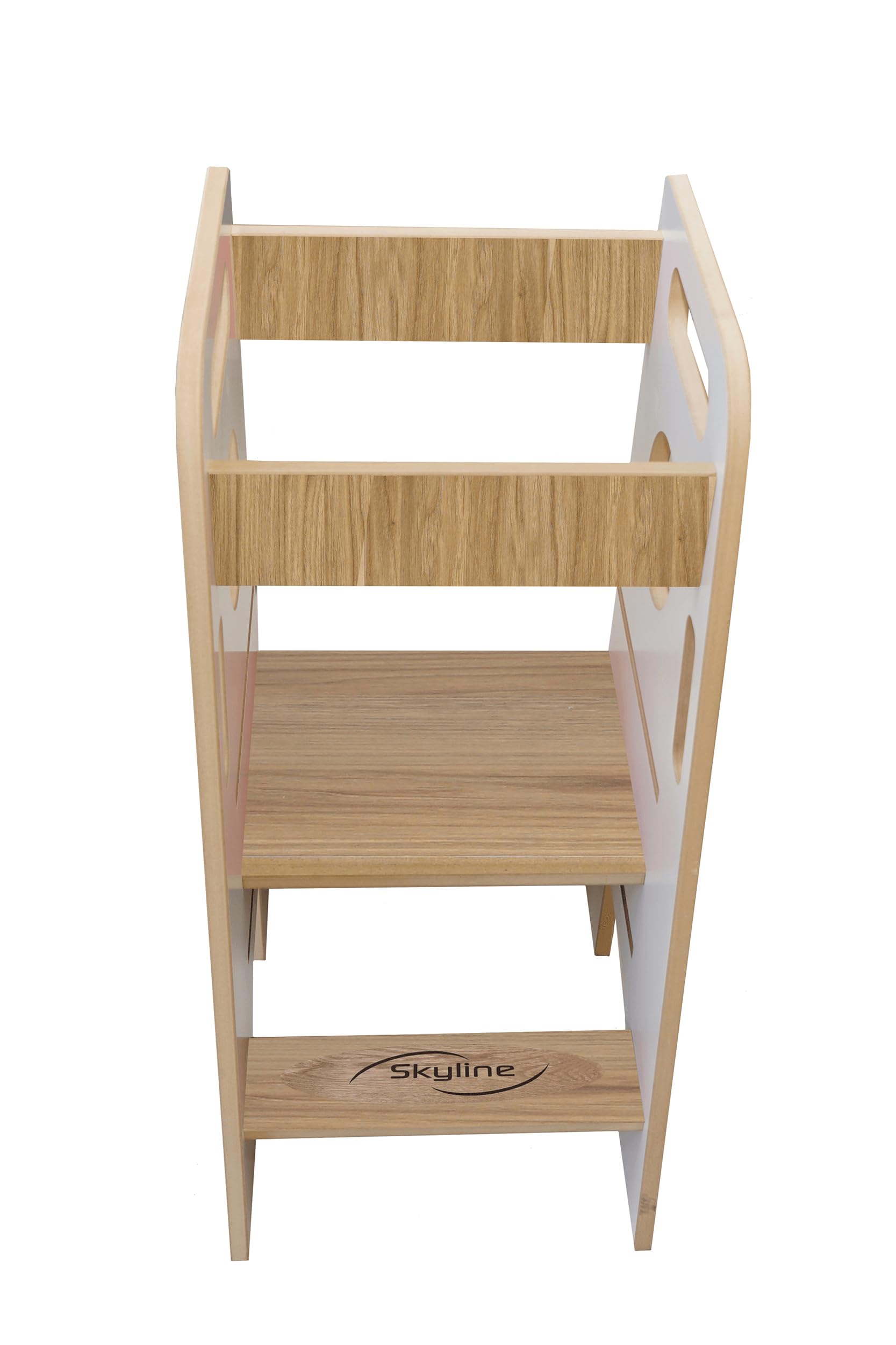 Skyline Montessori Learning Tower Wieża do nauki stania i nauki dla dzieci od 1 roku życia, z regulacją wysokości, taboret do schodków dla dzieci, meble do wnętrz, do pokoju dziecięcego, stołek