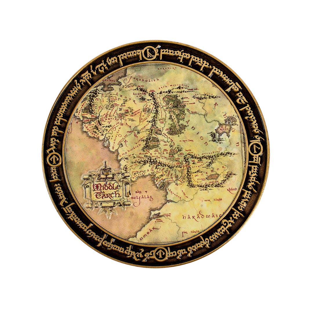 Moneda de lujo del Señor de los Anillos: Mapa de la Tierra Media